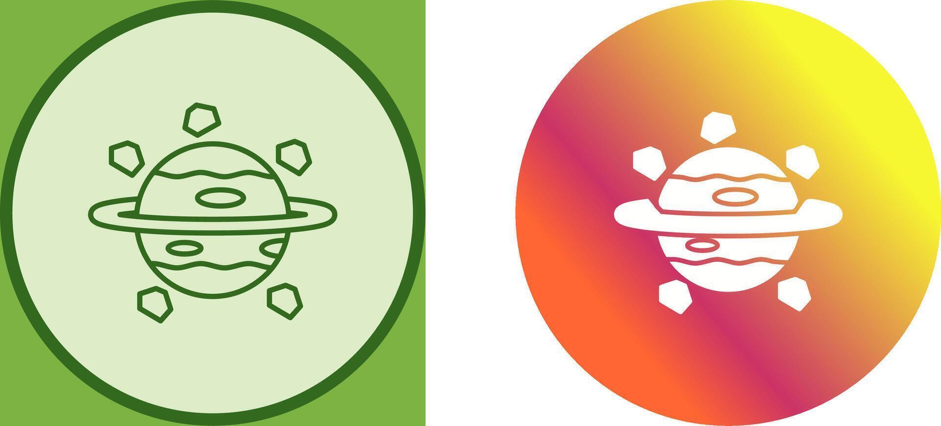 Saturn Icon Design vector