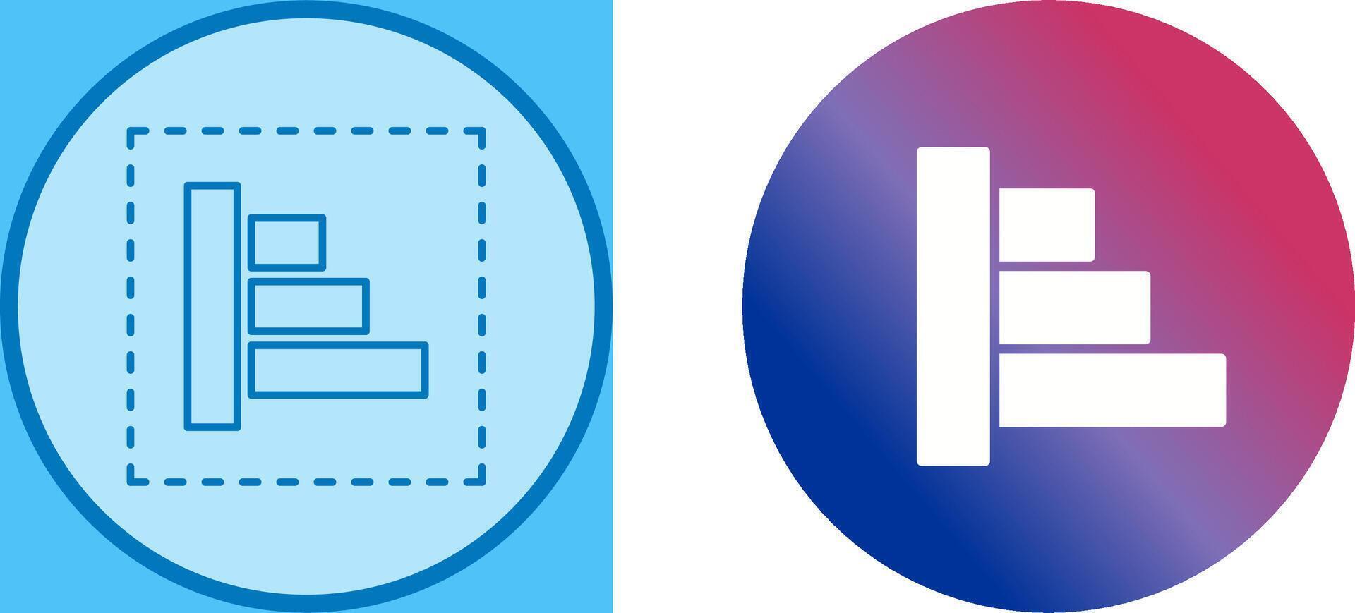 Object Alignment Icon Design vector