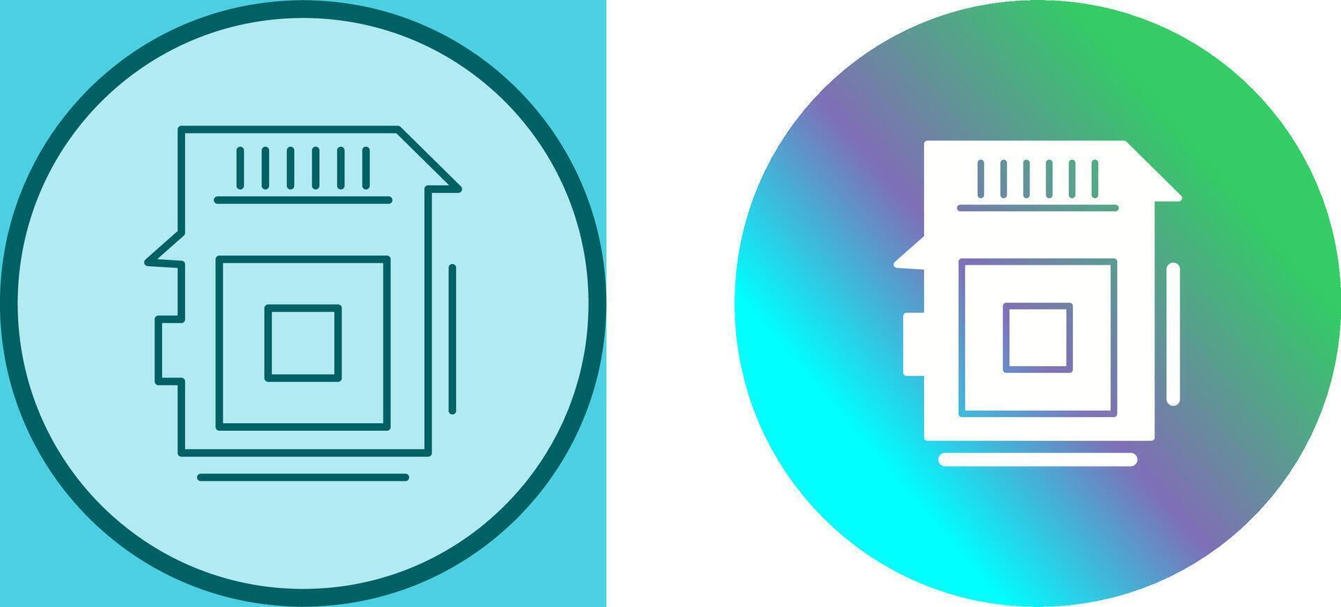 Sd Card Icon Design vector