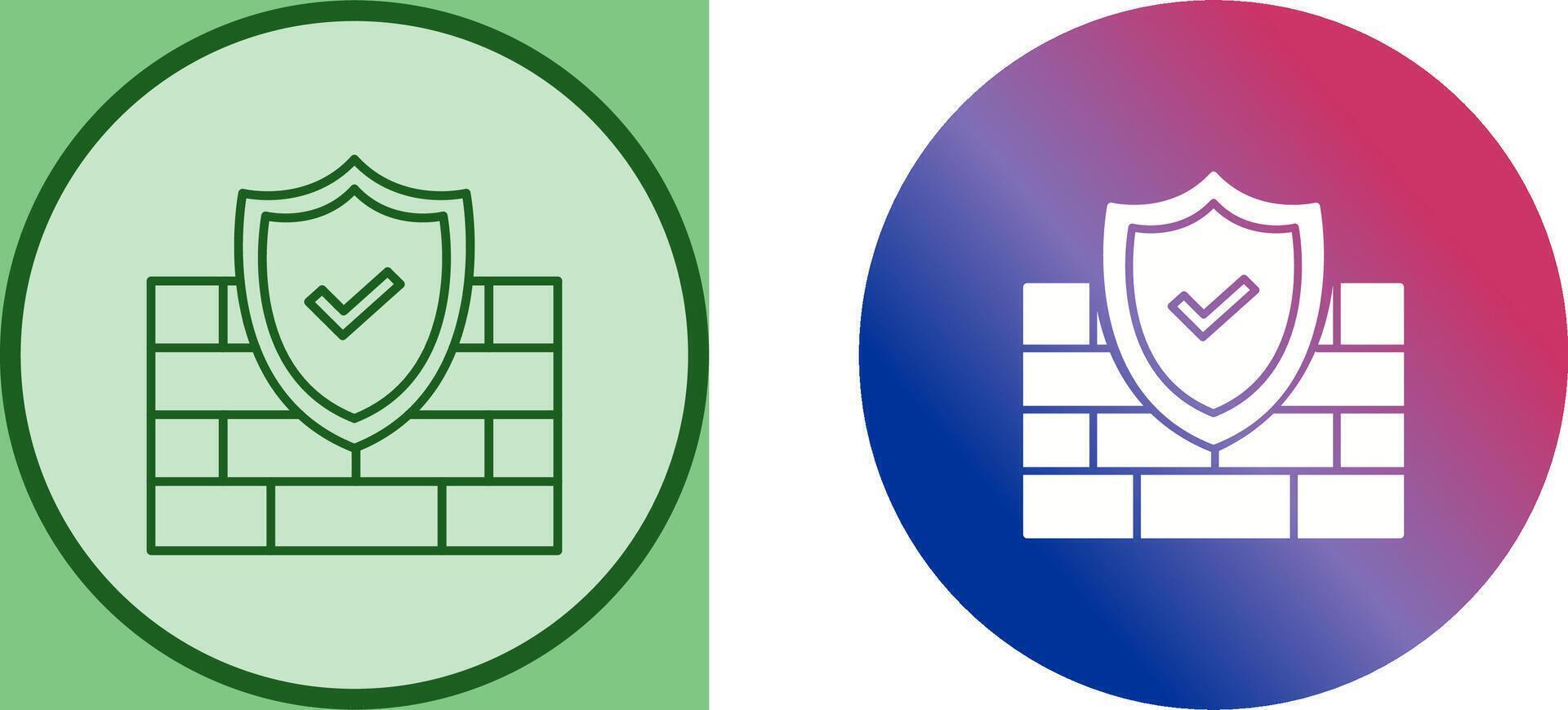 FireWall Icon Design vector