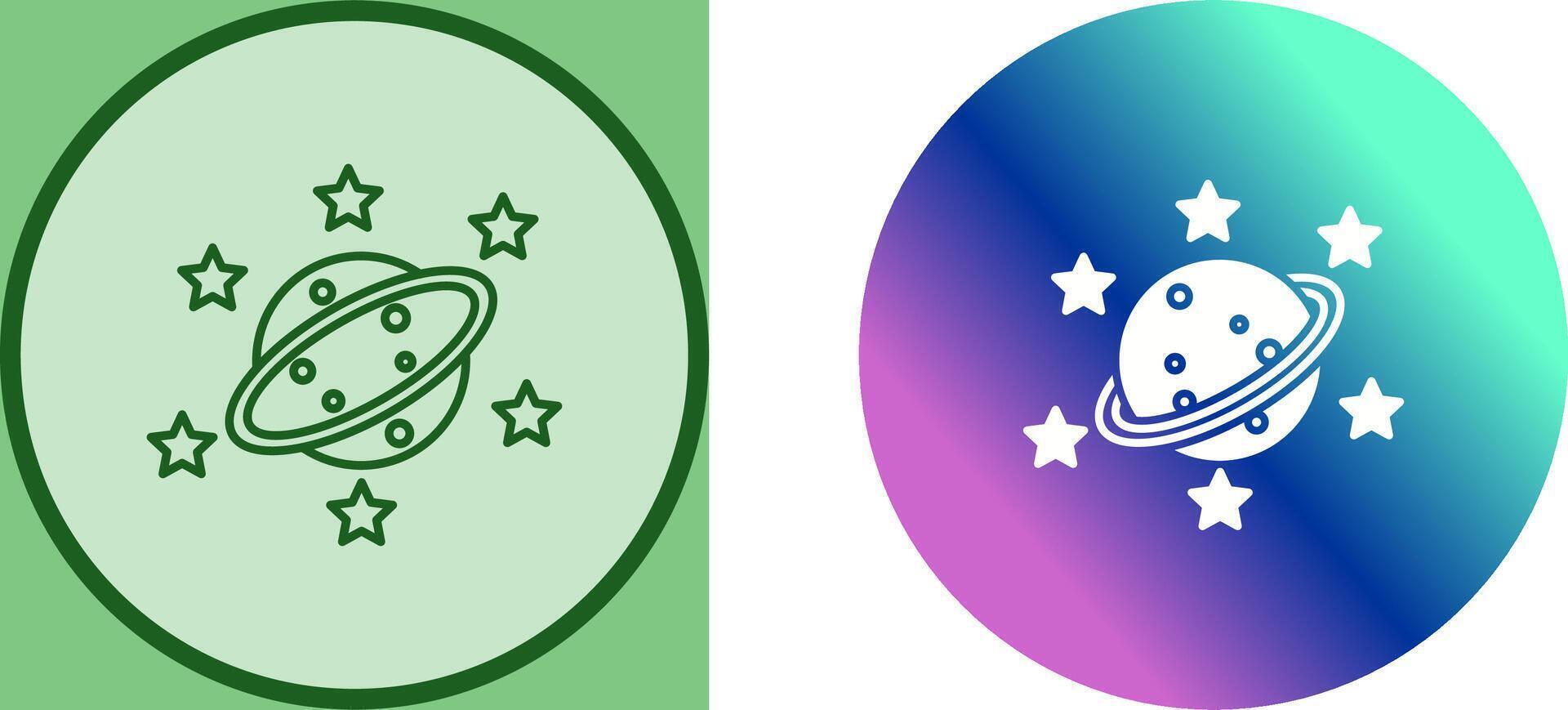 Saturn Icon Design vector
