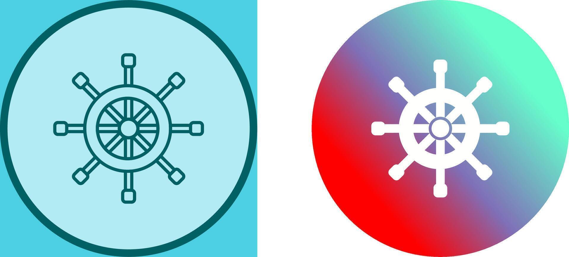 Rudder Icon Design vector