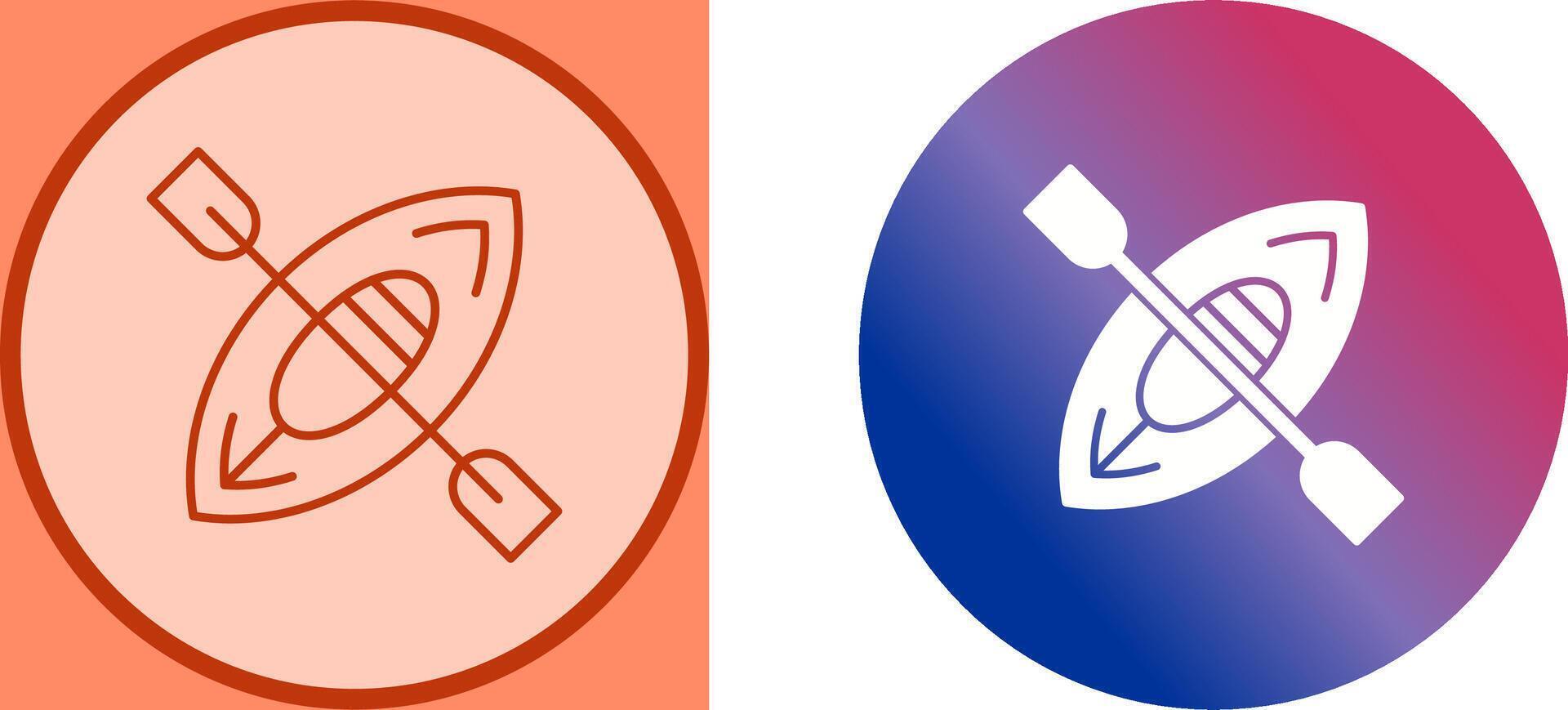 Kayak Icon Design vector