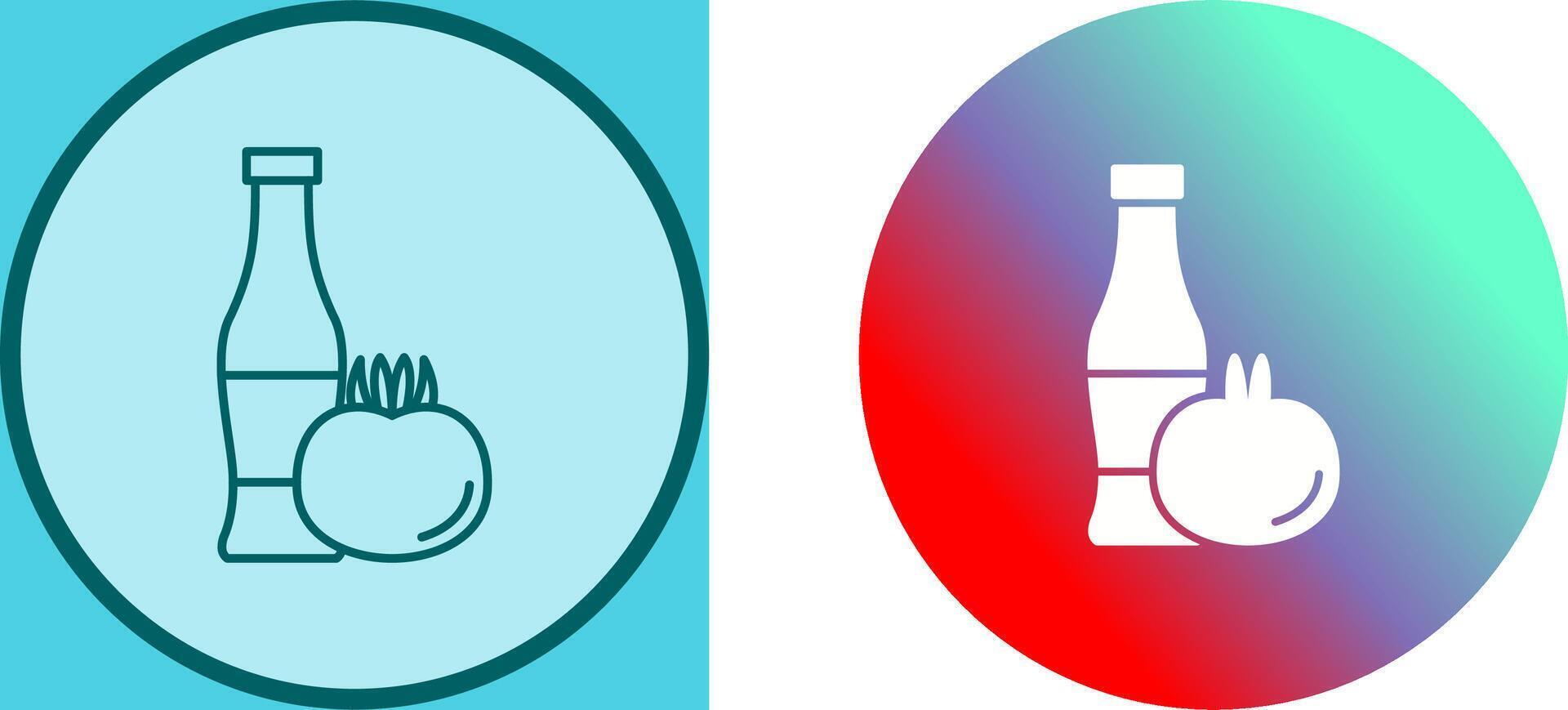 Tomato ketchup Icon Design vector
