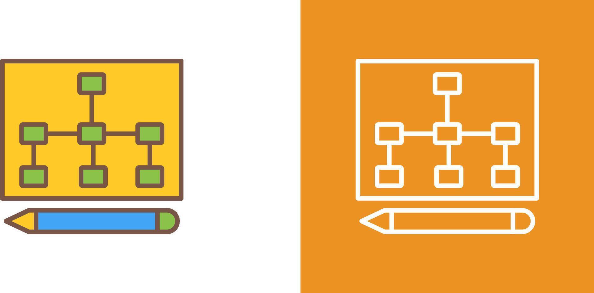 Draw Hierarchy Icon Design vector