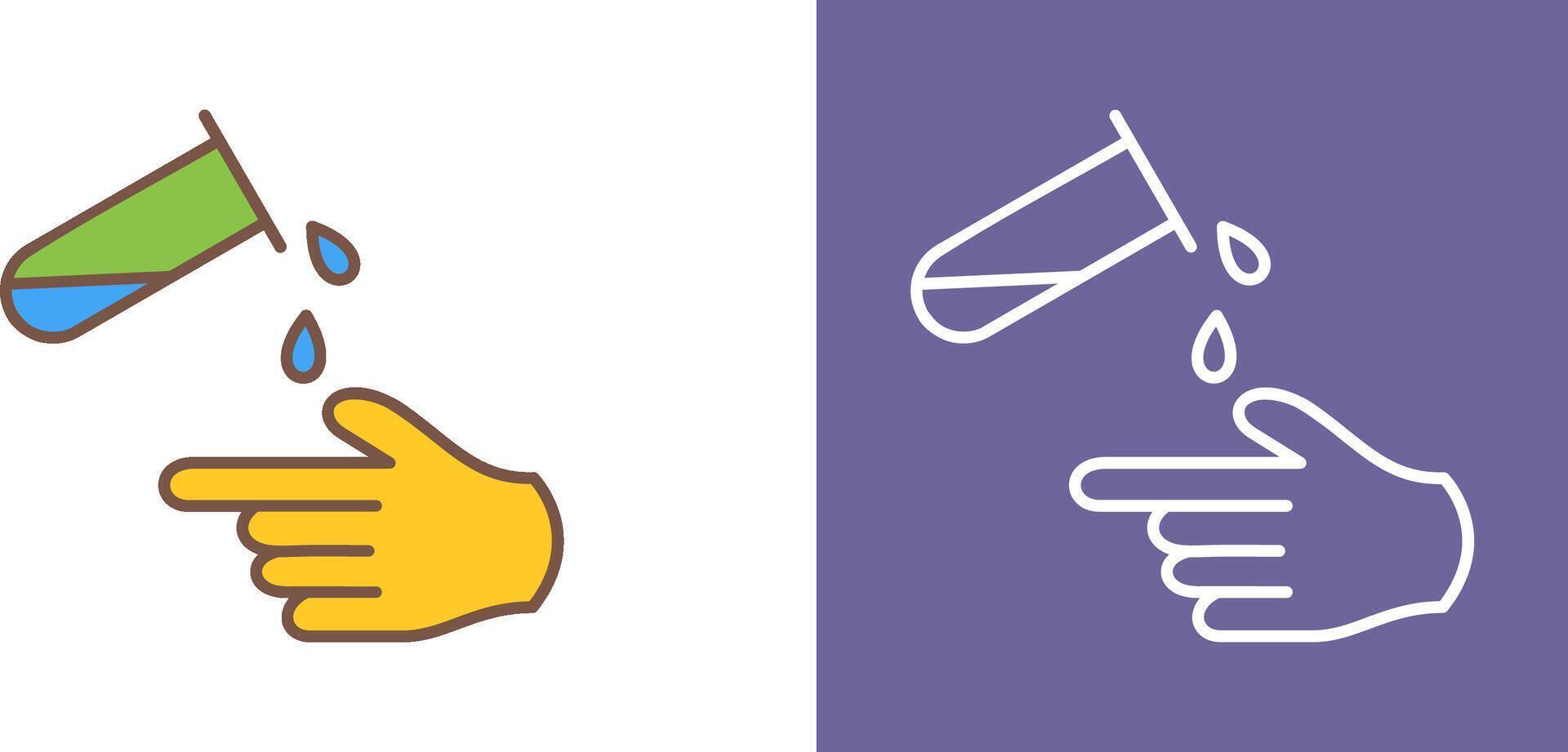 Corrosive Hazard Icon Design vector