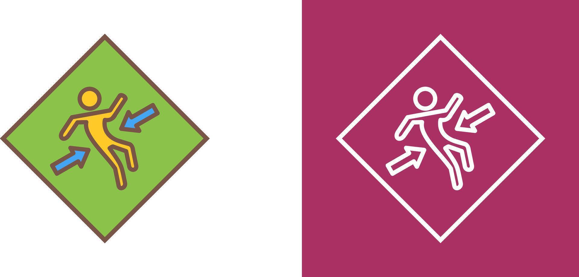 Crush Zone Icon Design vector