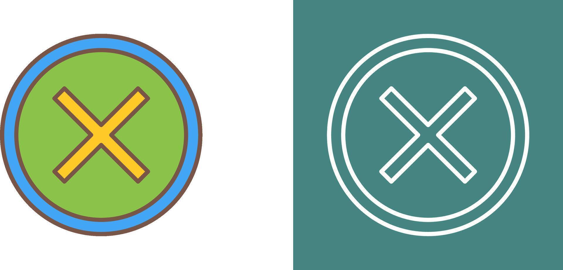 Do Not Cross Icon Design vector