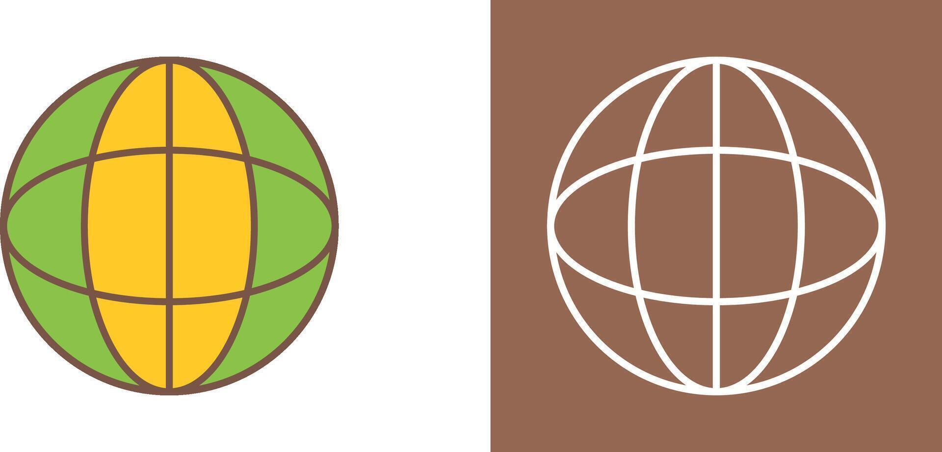 Unique Globe Icon Design vector