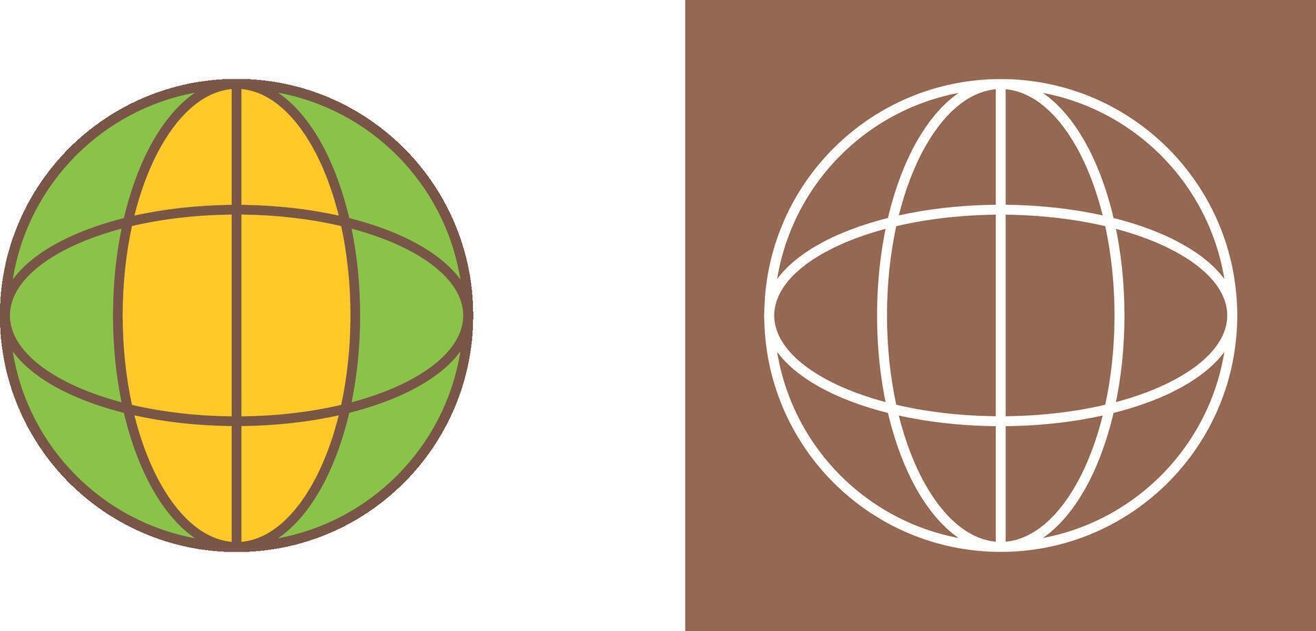 Unique Globe Icon Design vector