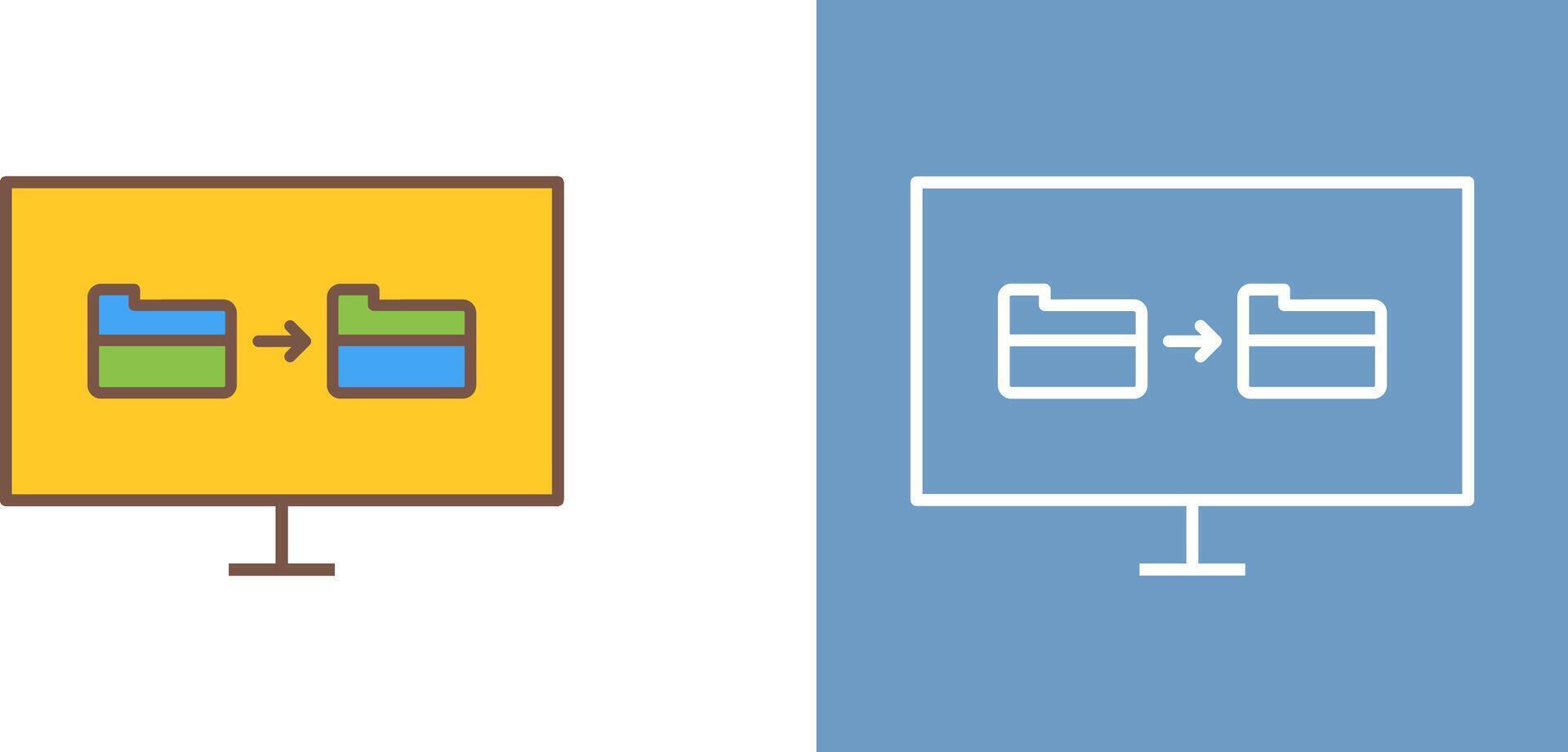 Unique File Sharing Icon Design vector
