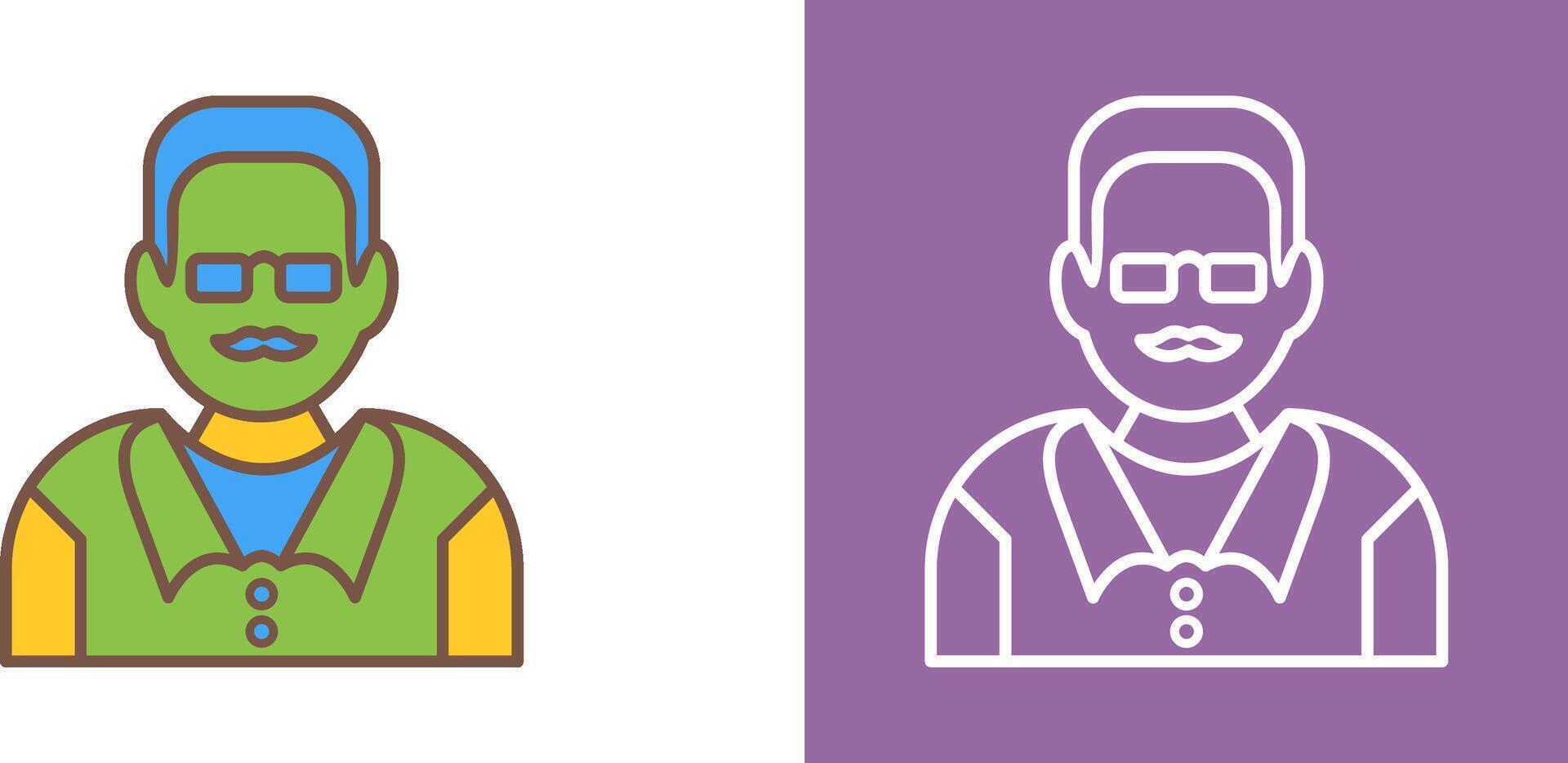Unique Male Professor Icon Design vector