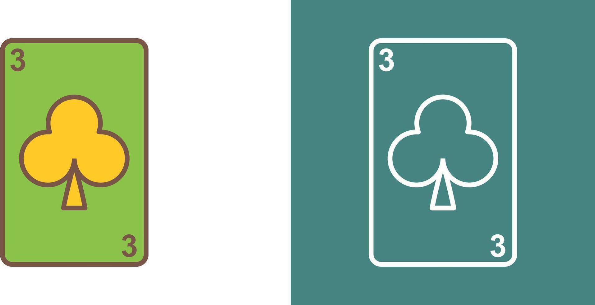 Clubs Card Icon Design vector