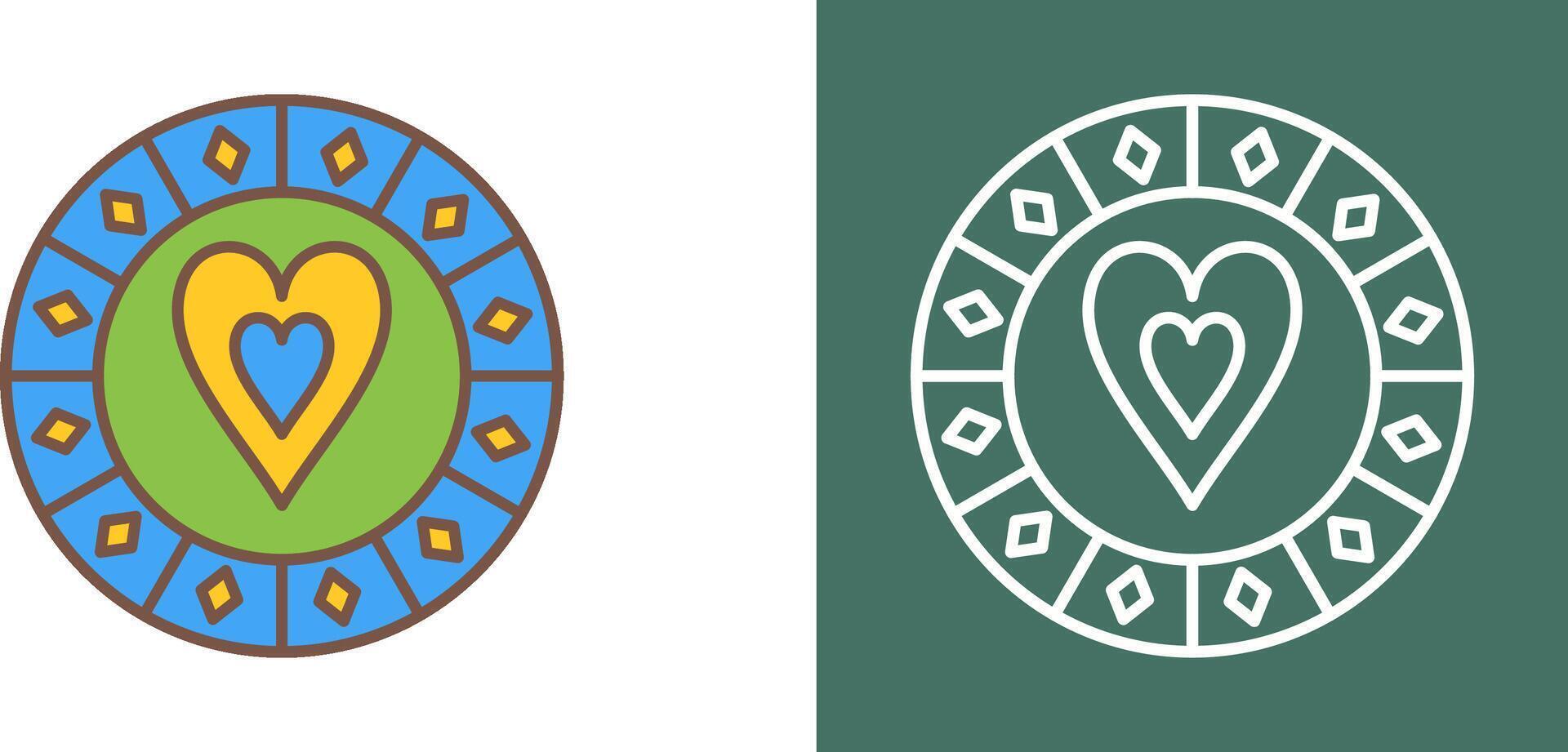 Heart Chip Icon Design vector