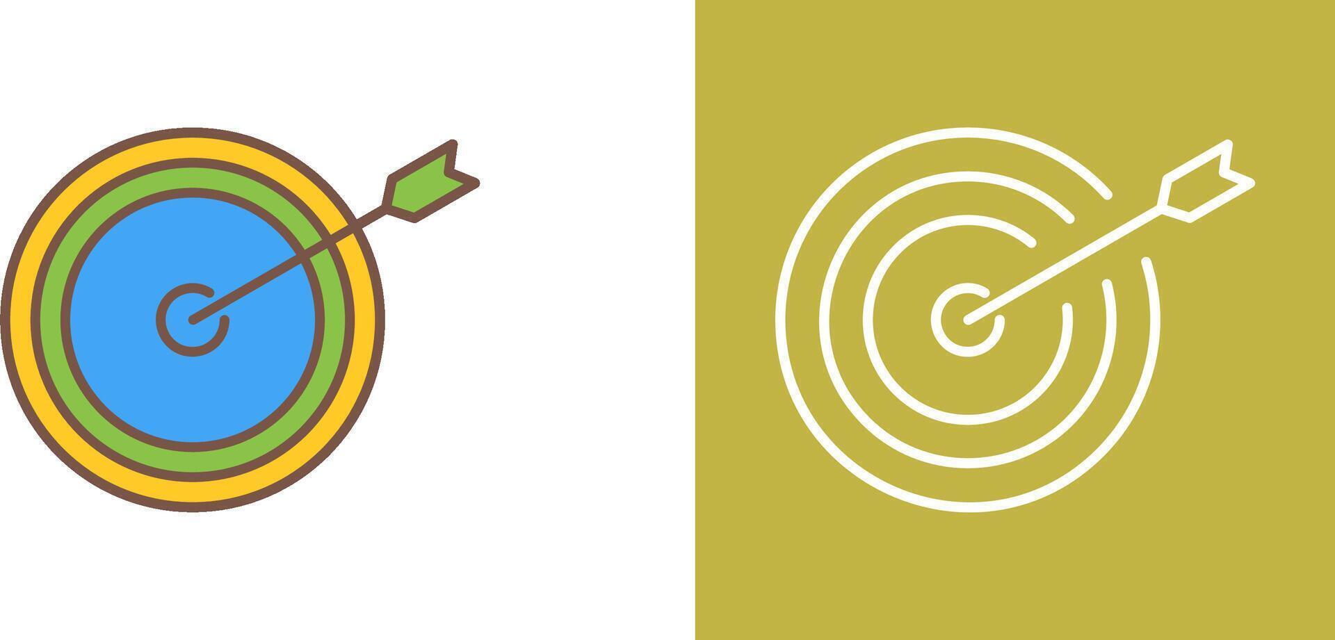 Unique Dartboard Icon Design vector