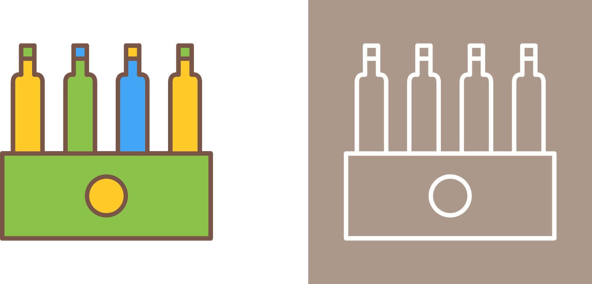 Unique Pack of Beers Icon Design vector