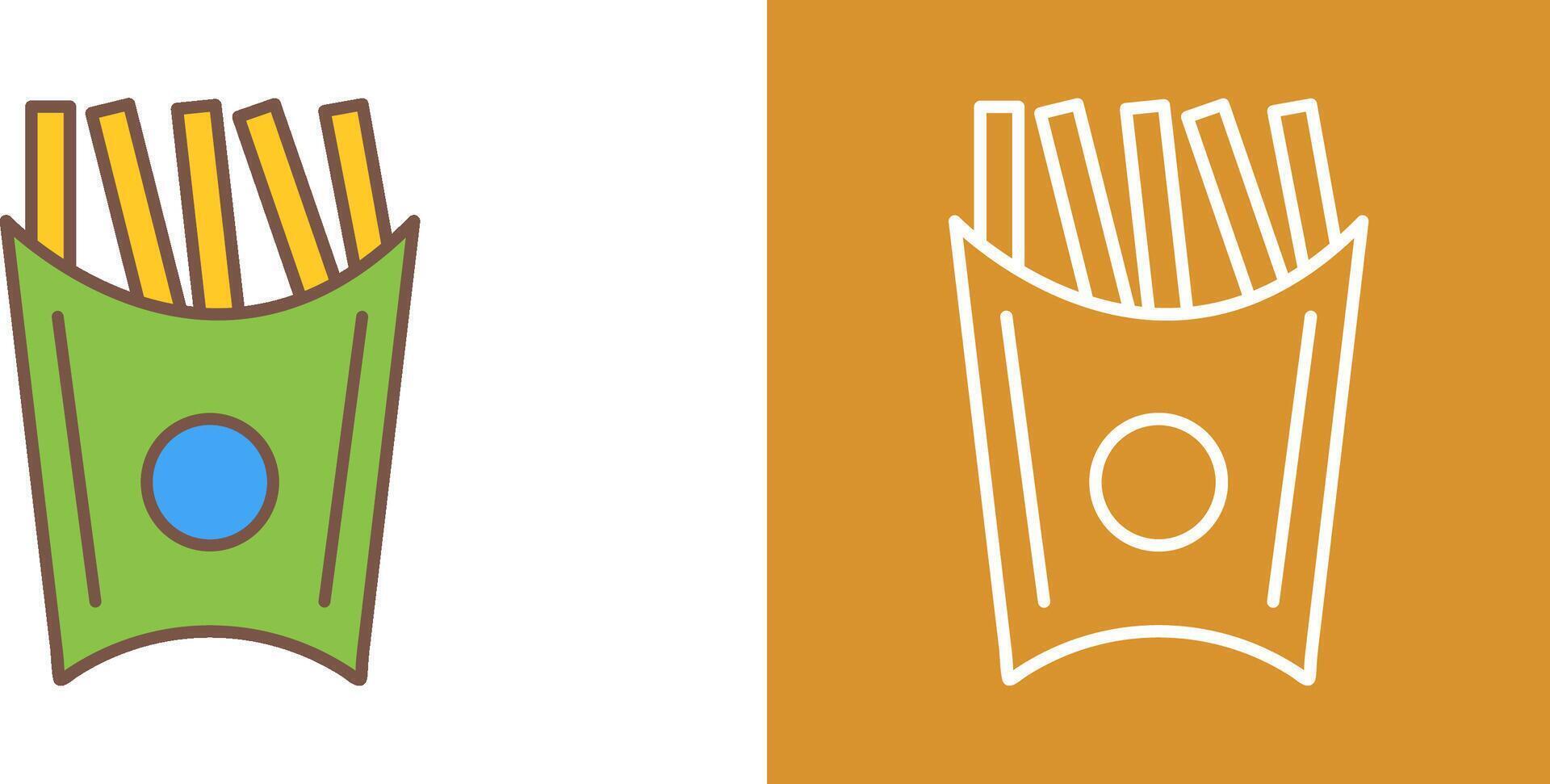 Unique French Fries Icon Design vector