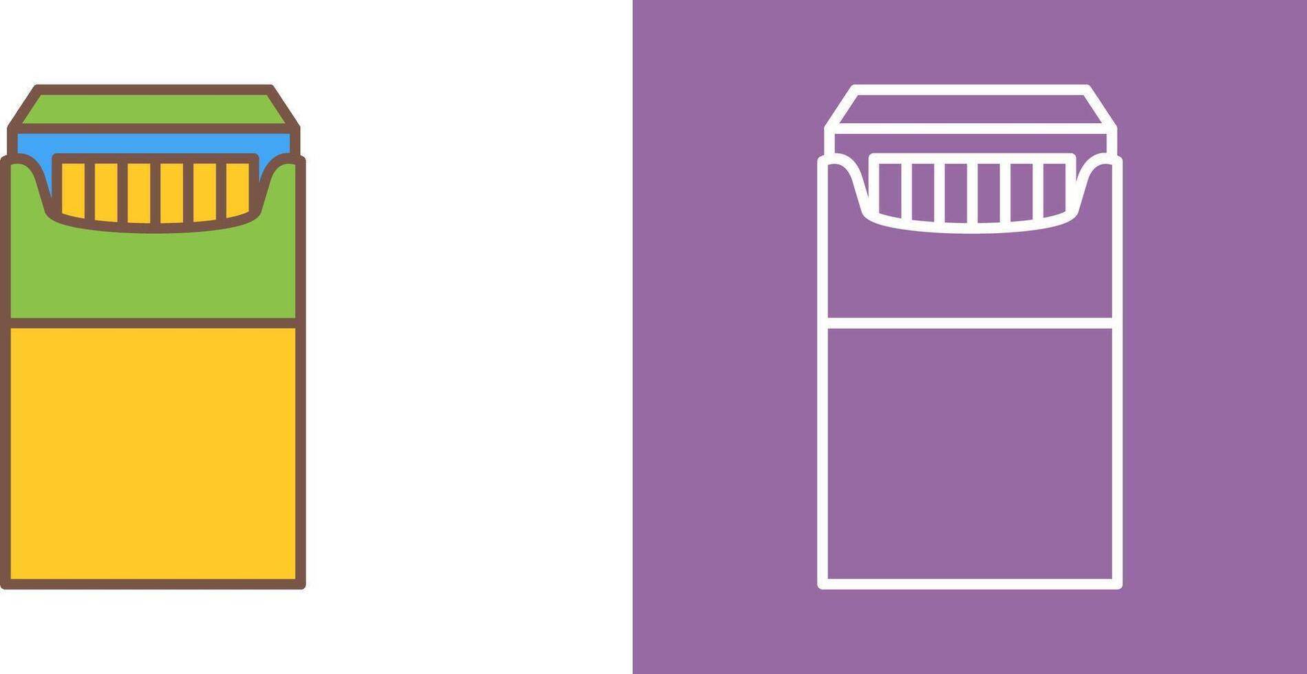 Unique Packet of Cigarettes Icon Design vector