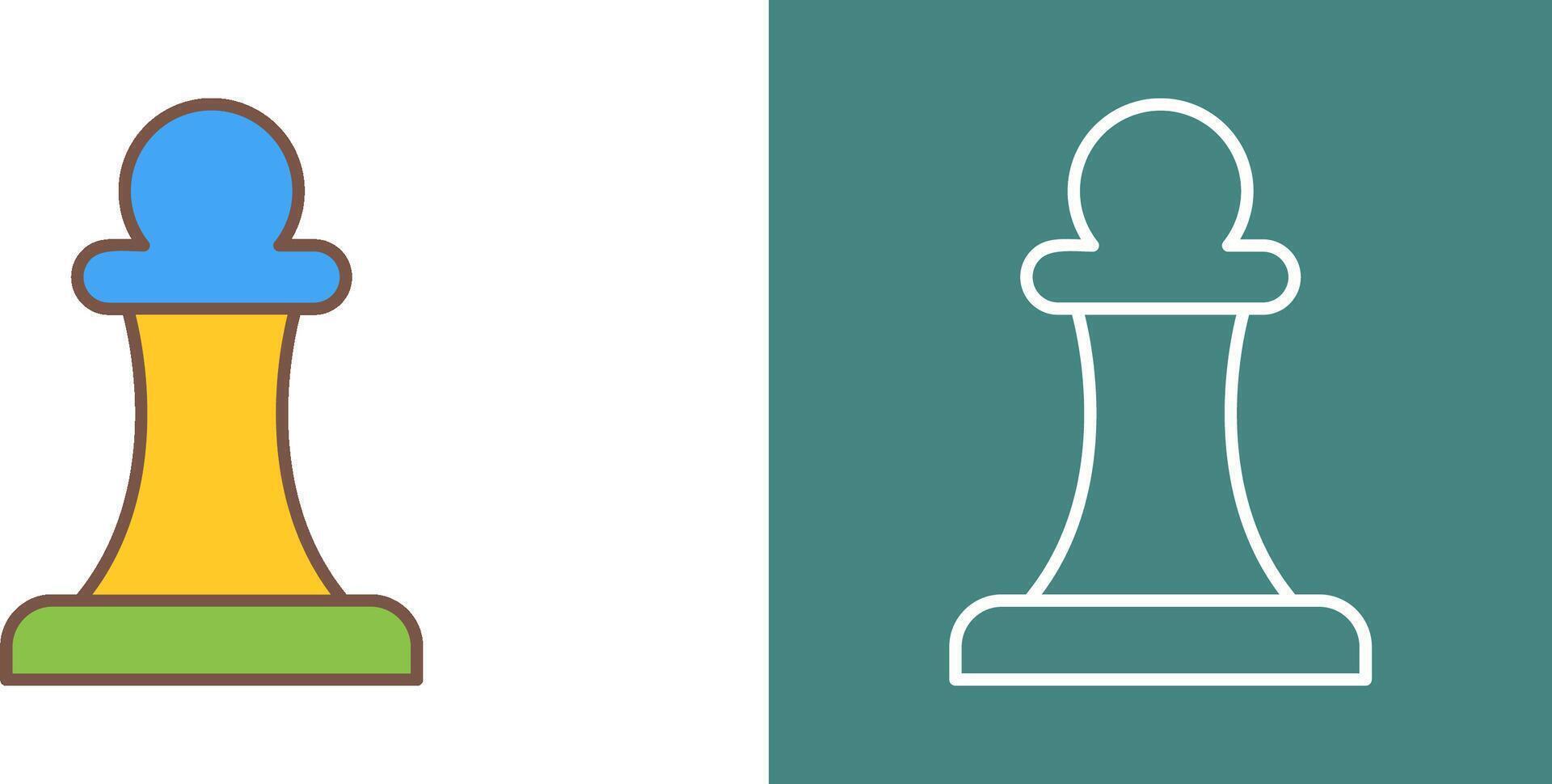 Unique Pawn Icon Design vector