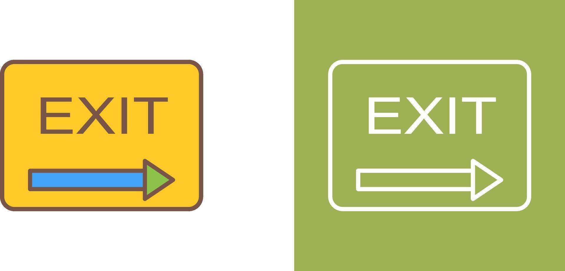 Unique Exit Icon Design vector