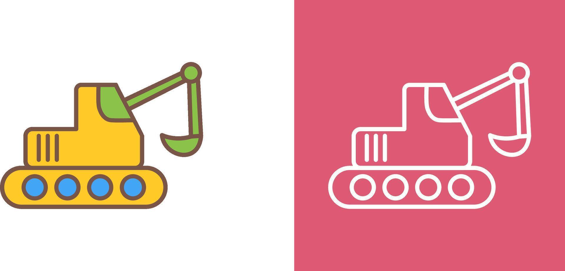 Escavator Icon Design vector