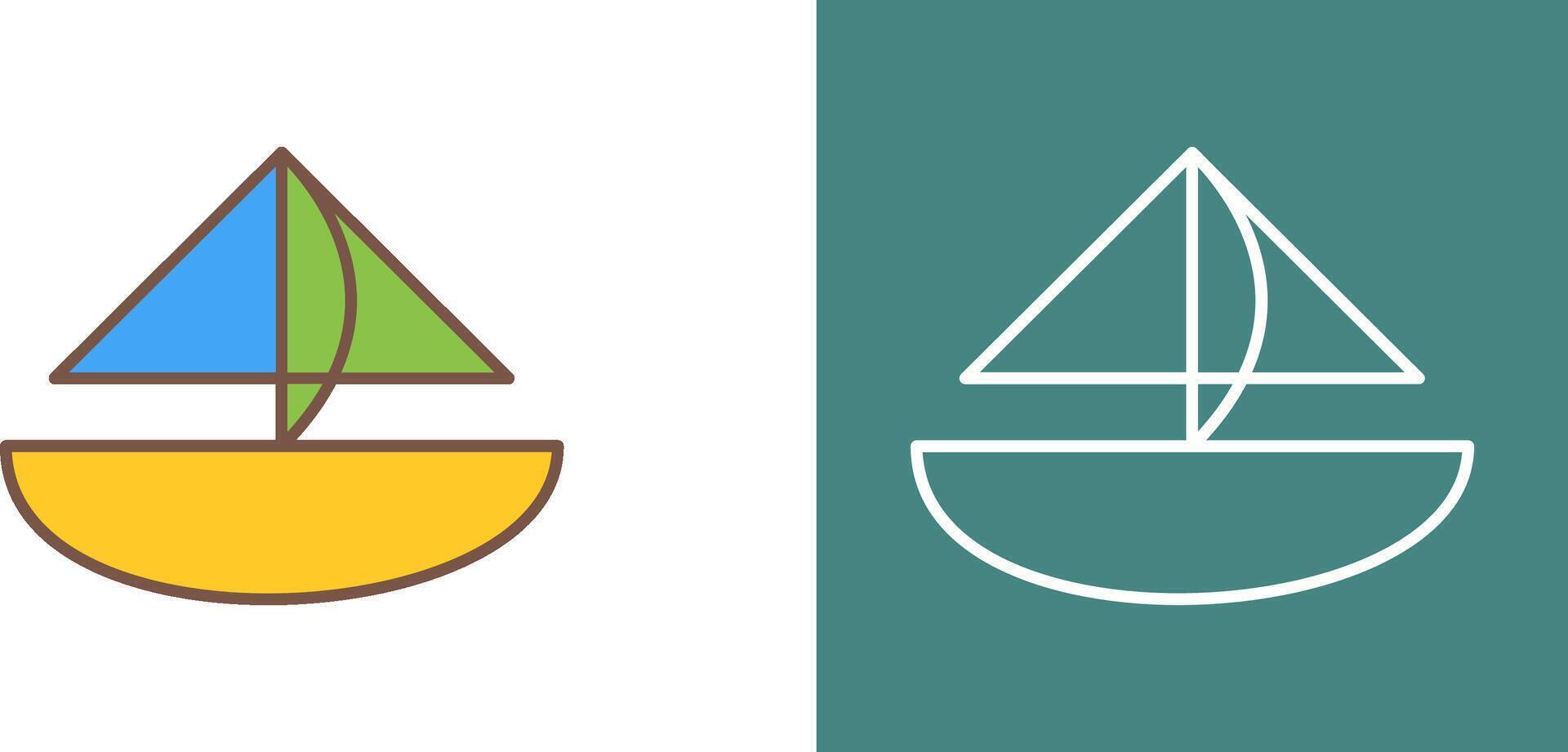 Small Yacht Icon Design vector