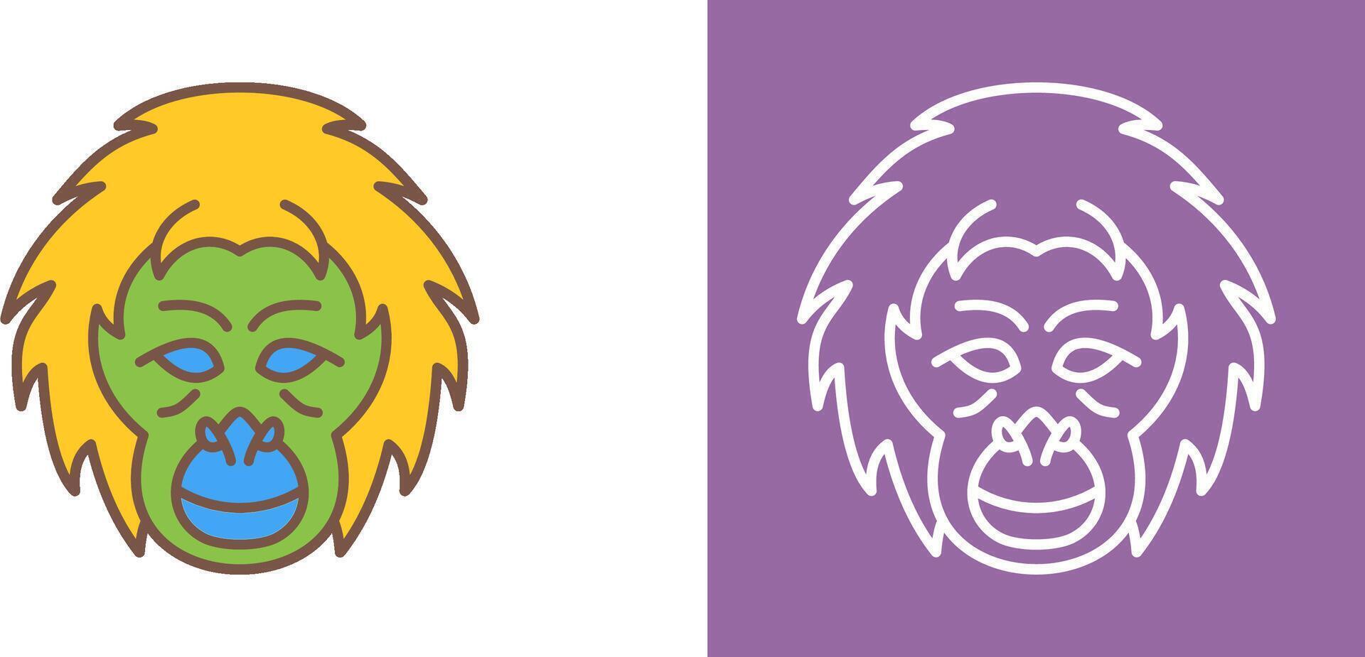 Orangutan Icon Design vector