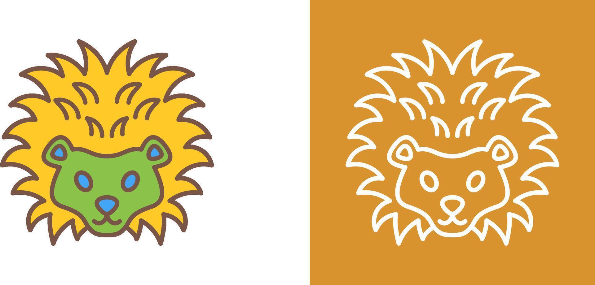 Hedgehog Icon Design vector