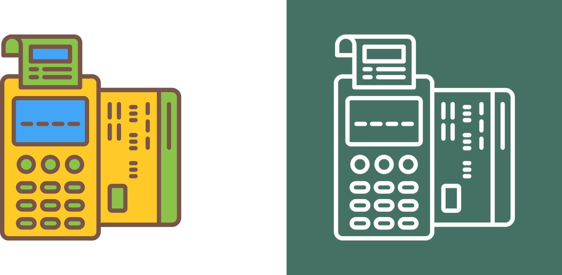 Pos Terminal Icon Design vector