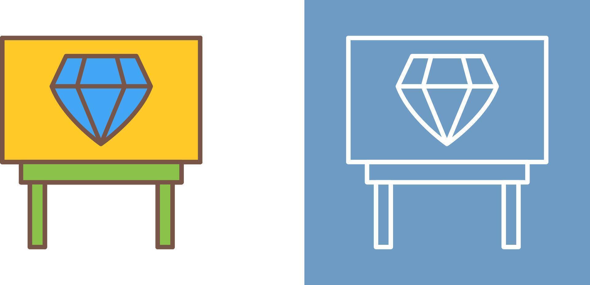 Diamond Exhibit Icon Design vector
