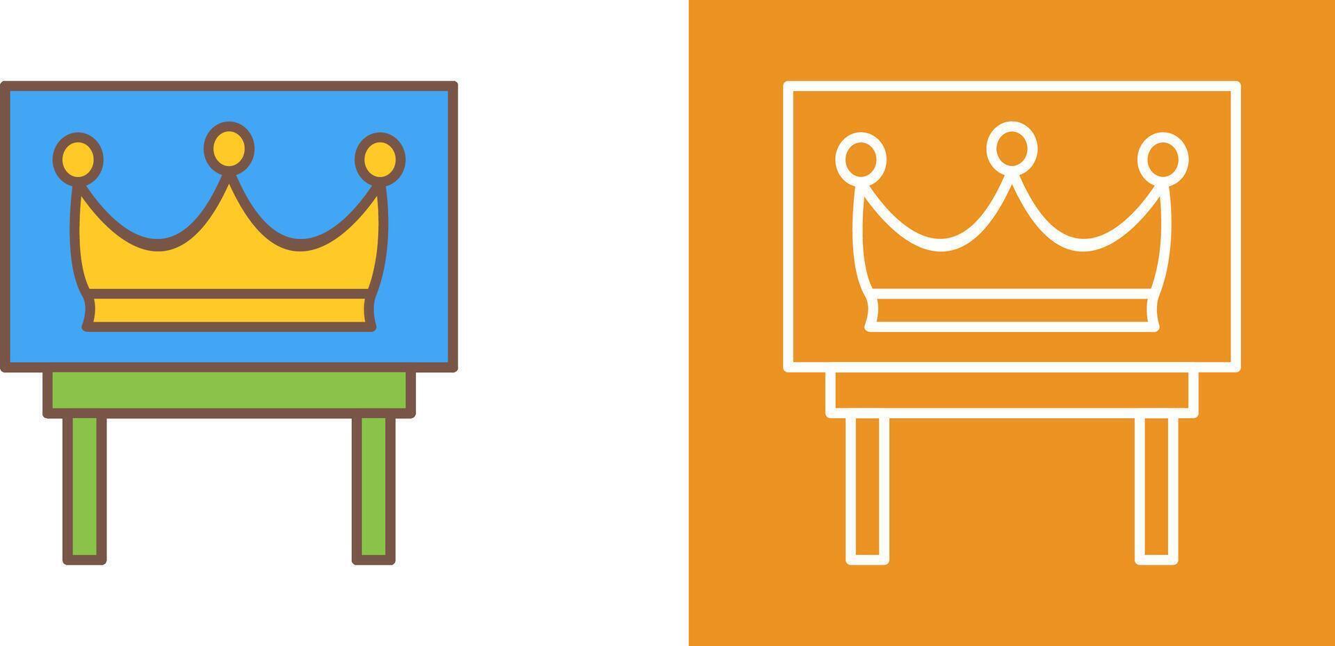 Crown Exhibit Icon Design vector