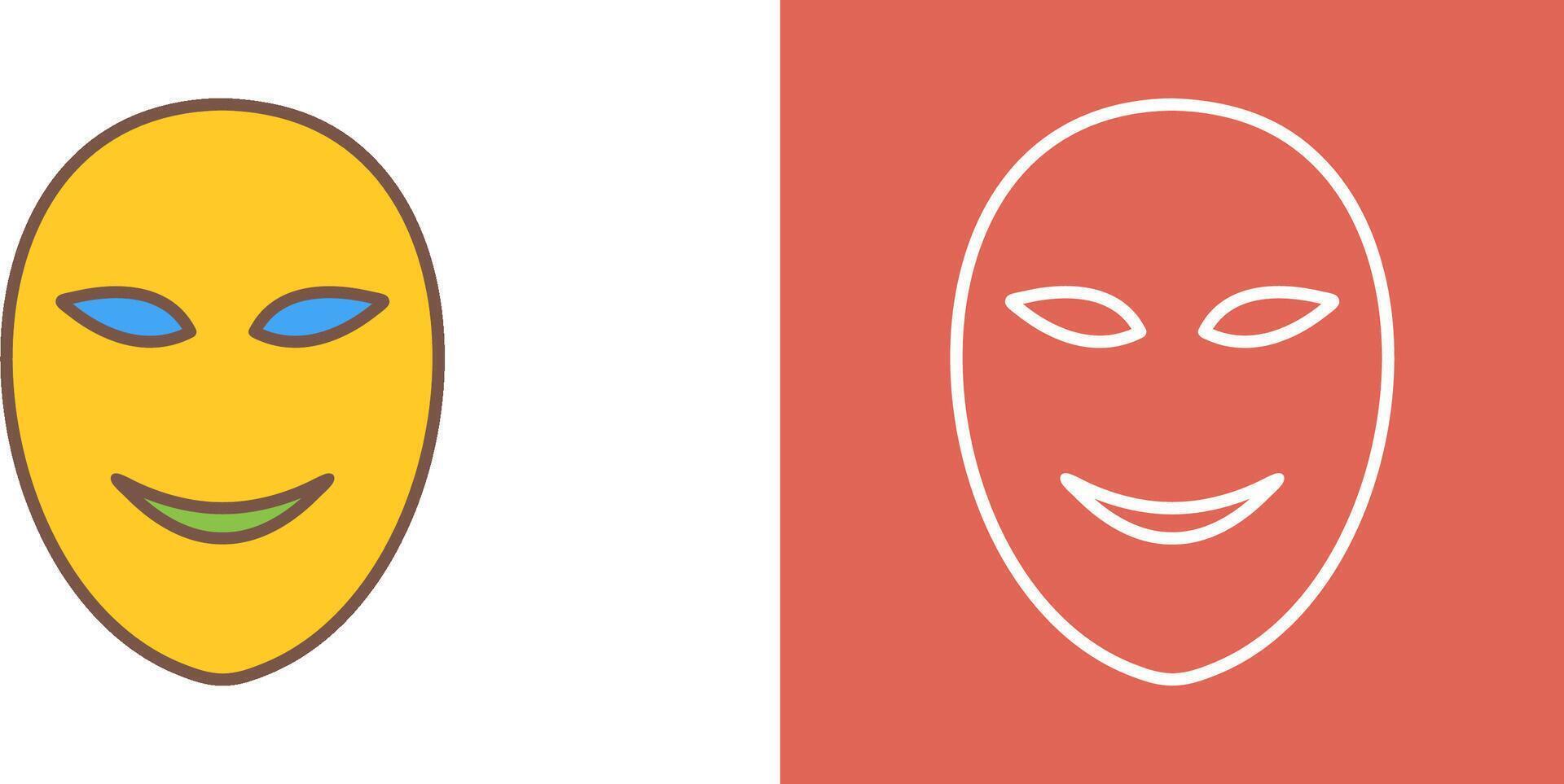 Ancient Face Mask Icon Design vector
