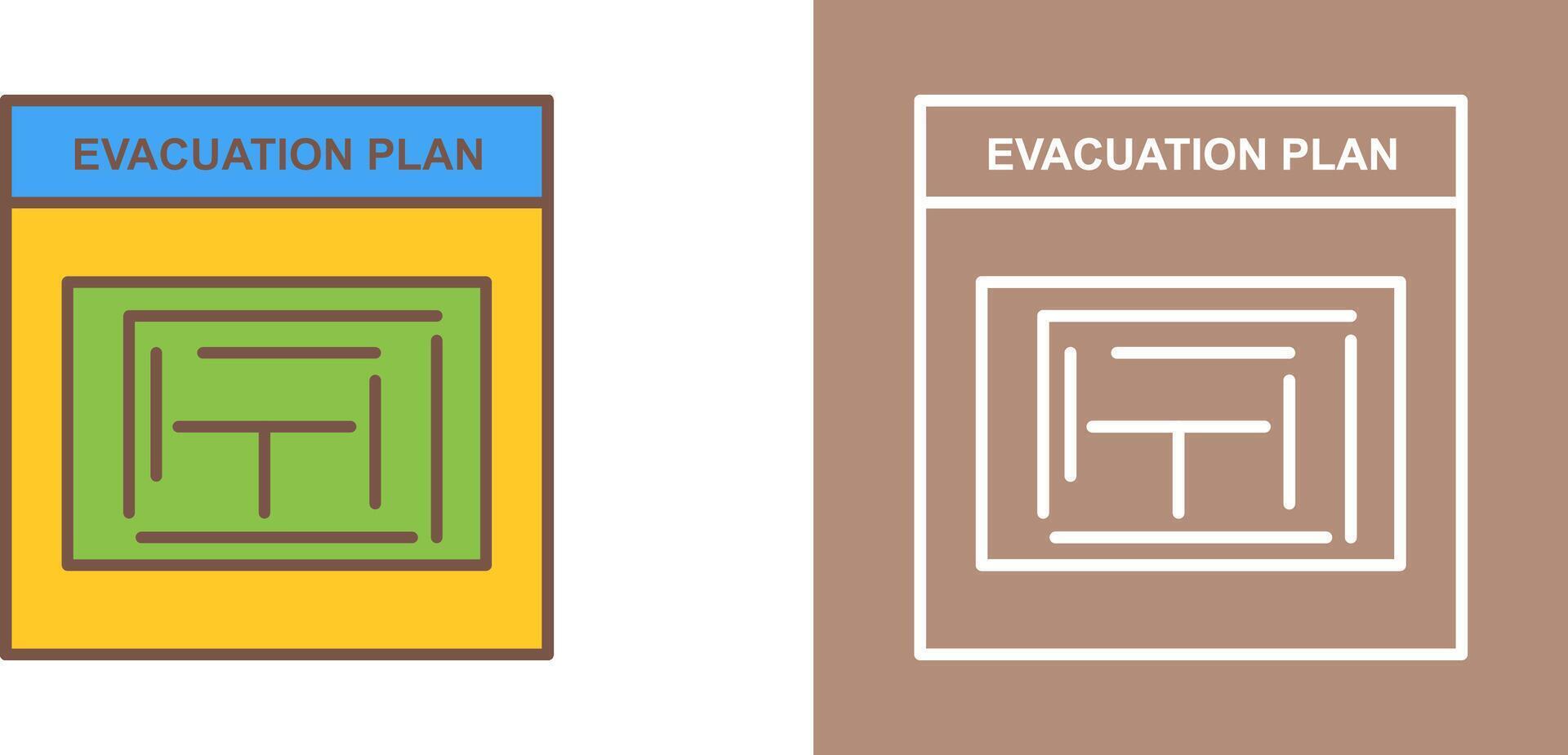 Evacuation Plan Icon Design vector
