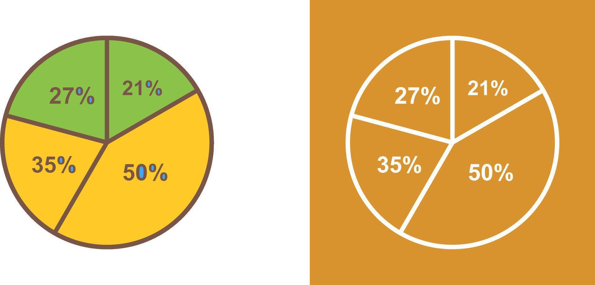 diseño de icono de gráfico circular vector