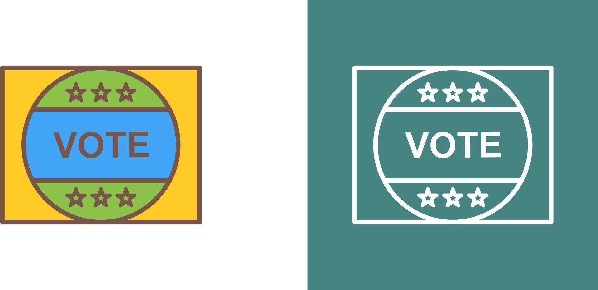 Vote Sticker Icon Design vector