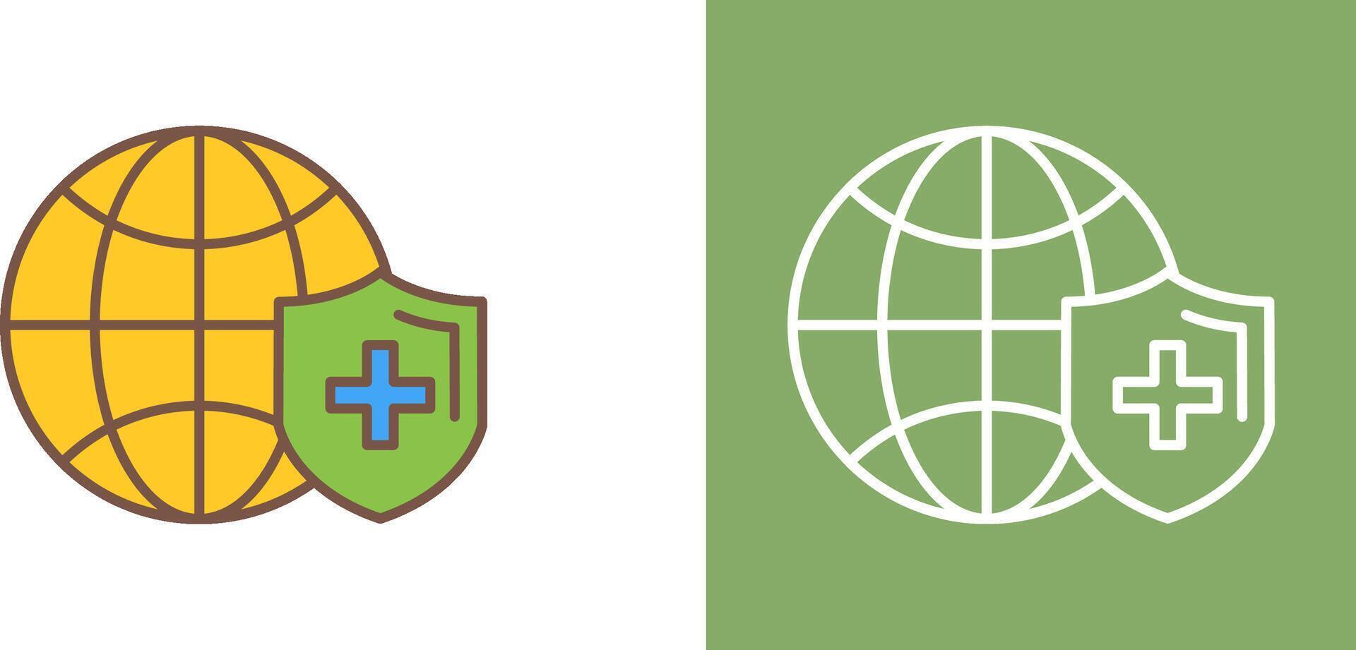 Global Protection Icon Design vector