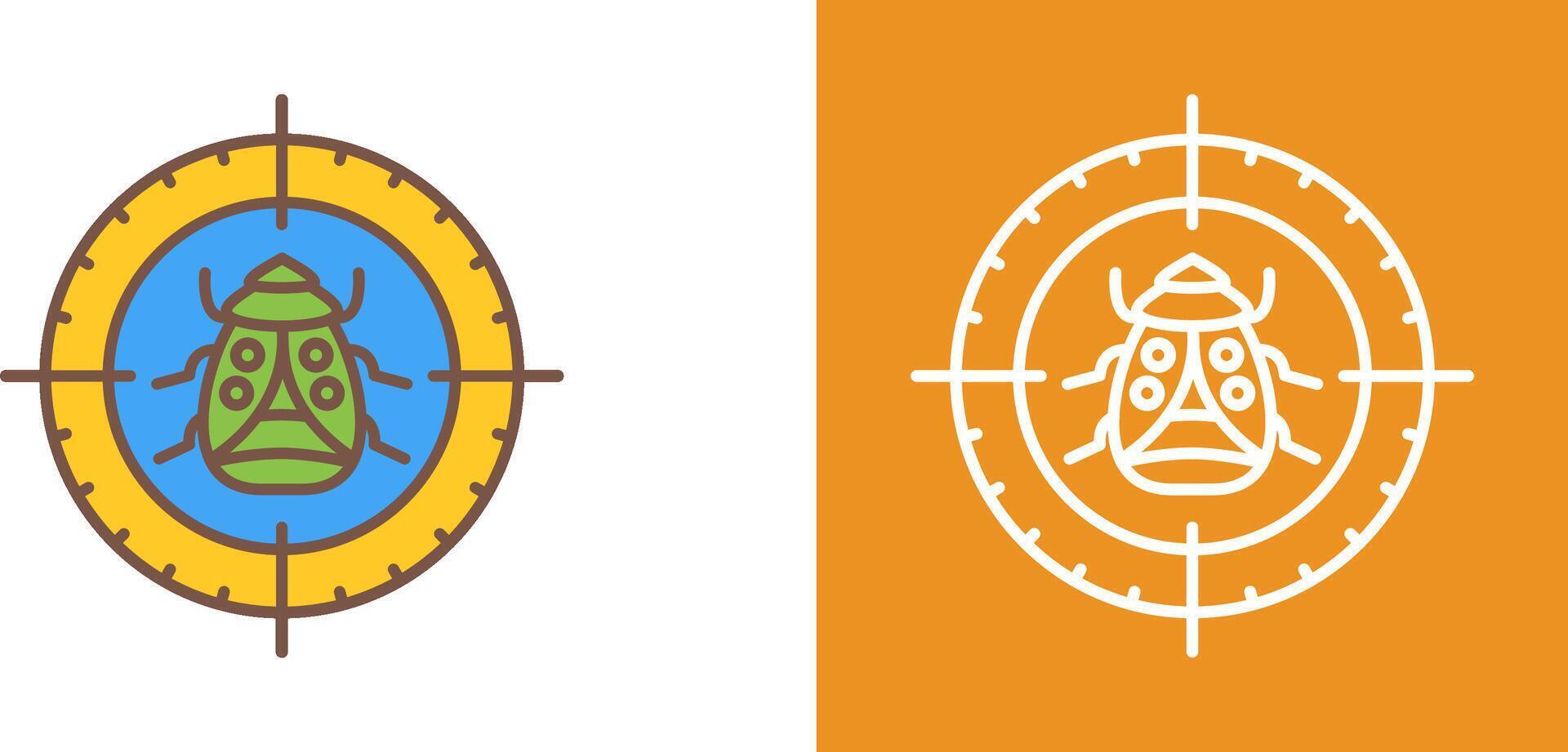 Bug Target Icon Design vector