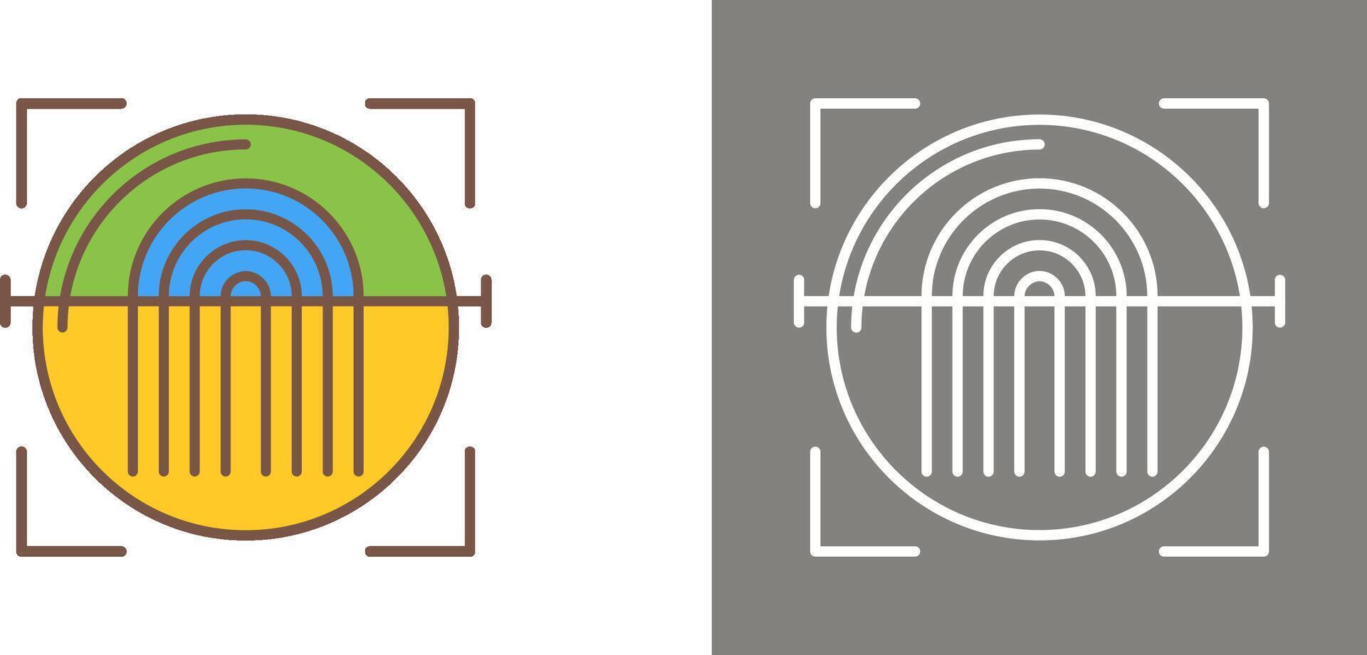 Fingerprint Scanner Icon Design vector