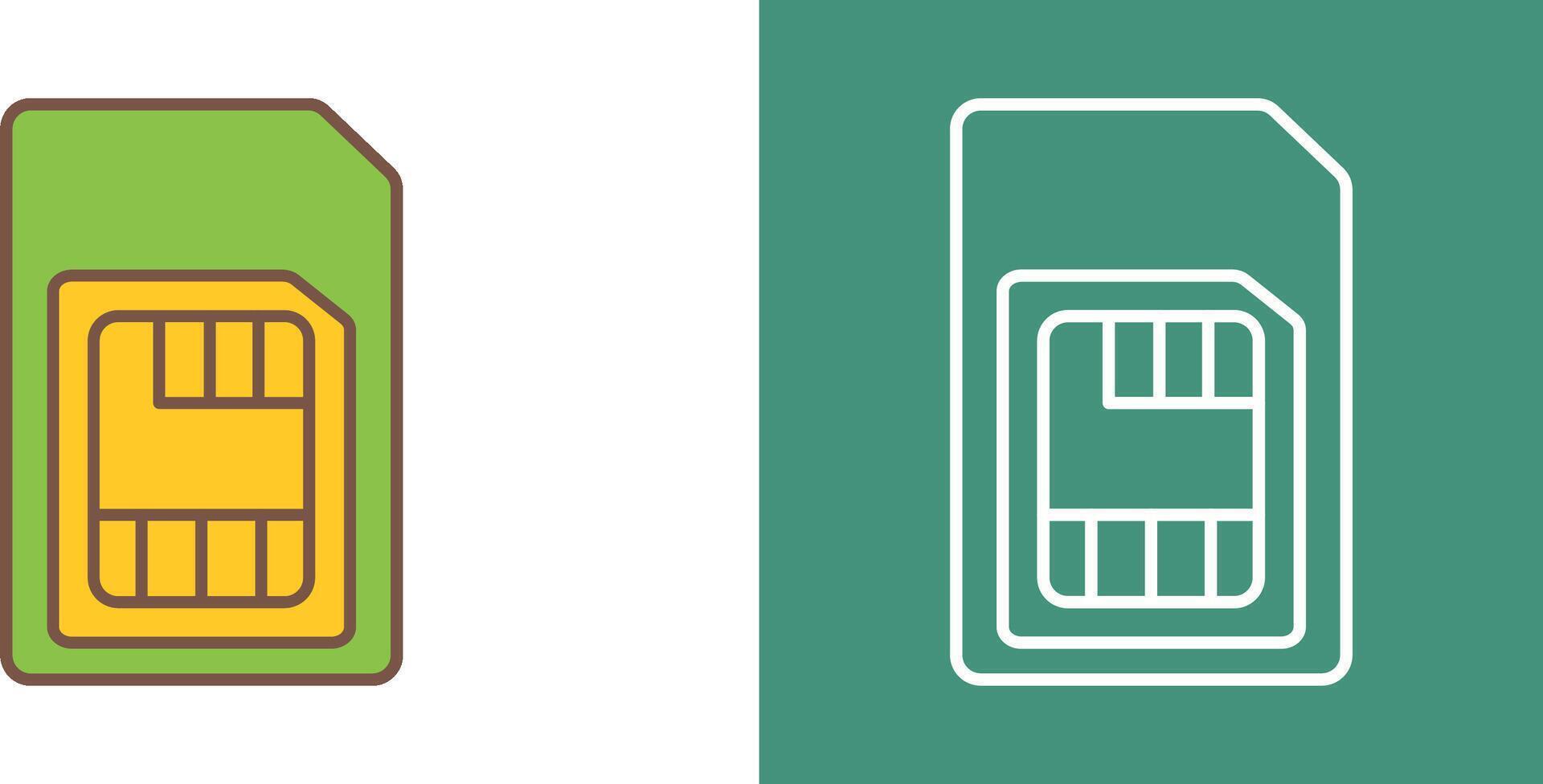 Sim Card Icon Design vector