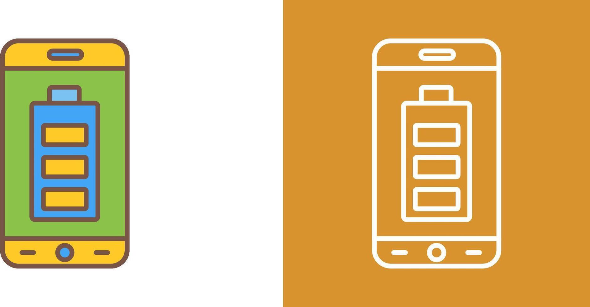 Mobile Battery Icon Design vector