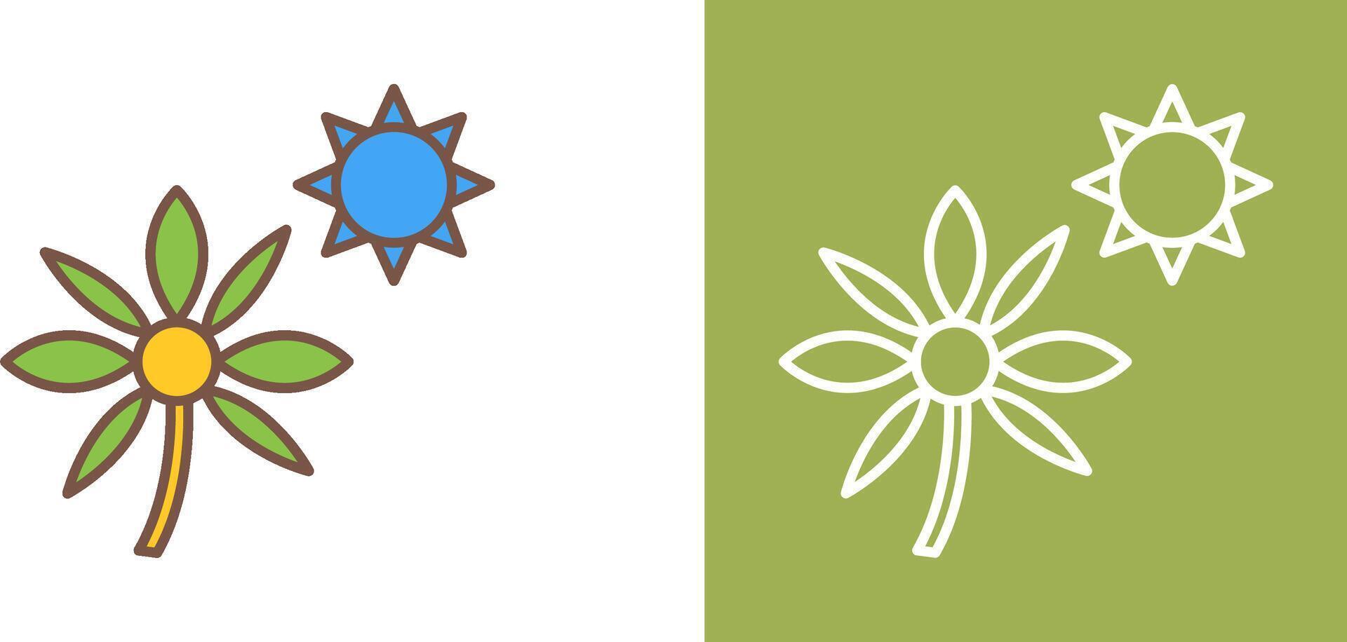 Flower in sunlight Icon Design vector
