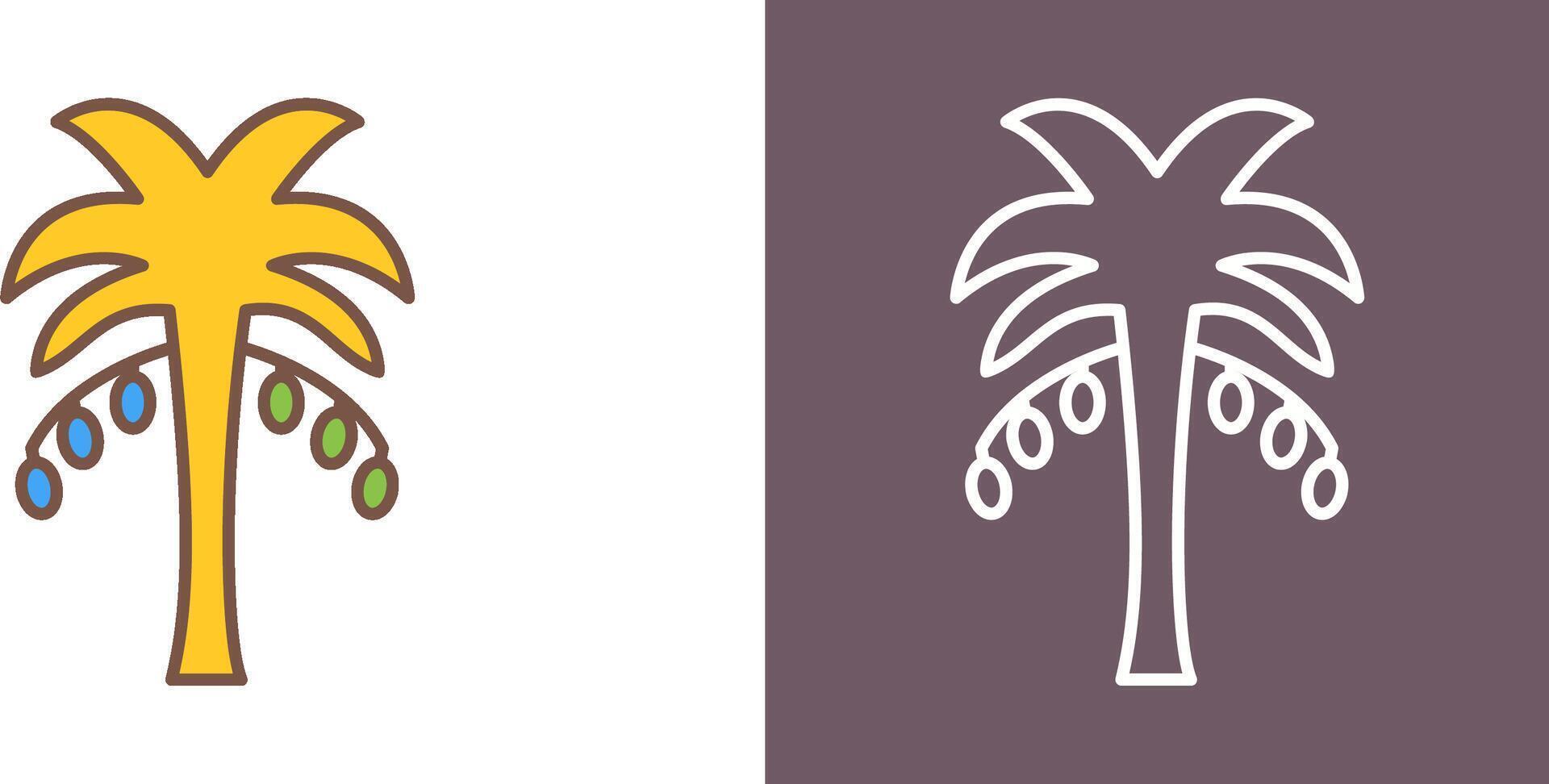 Coconut trees Icon Design vector