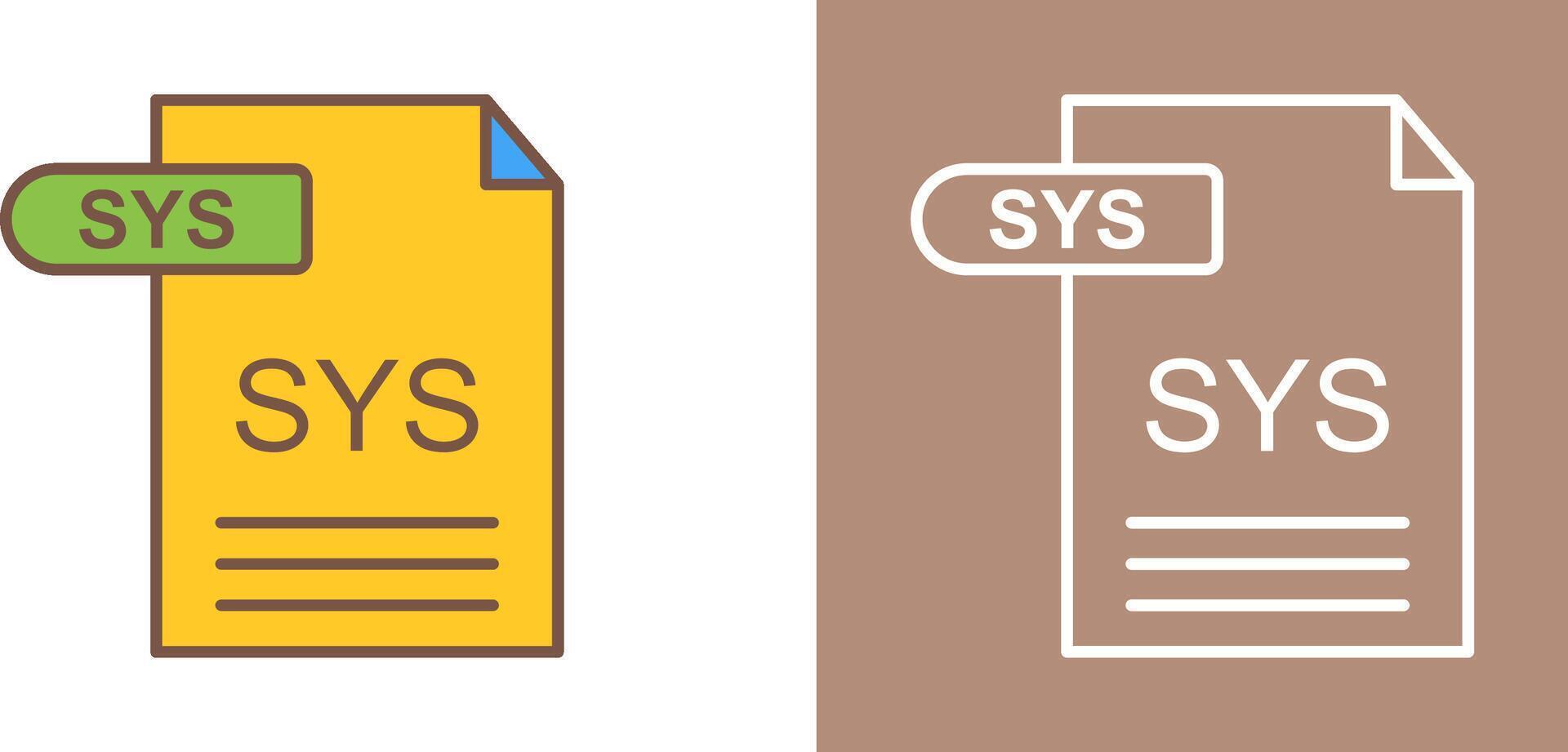 sys icono diseño vector