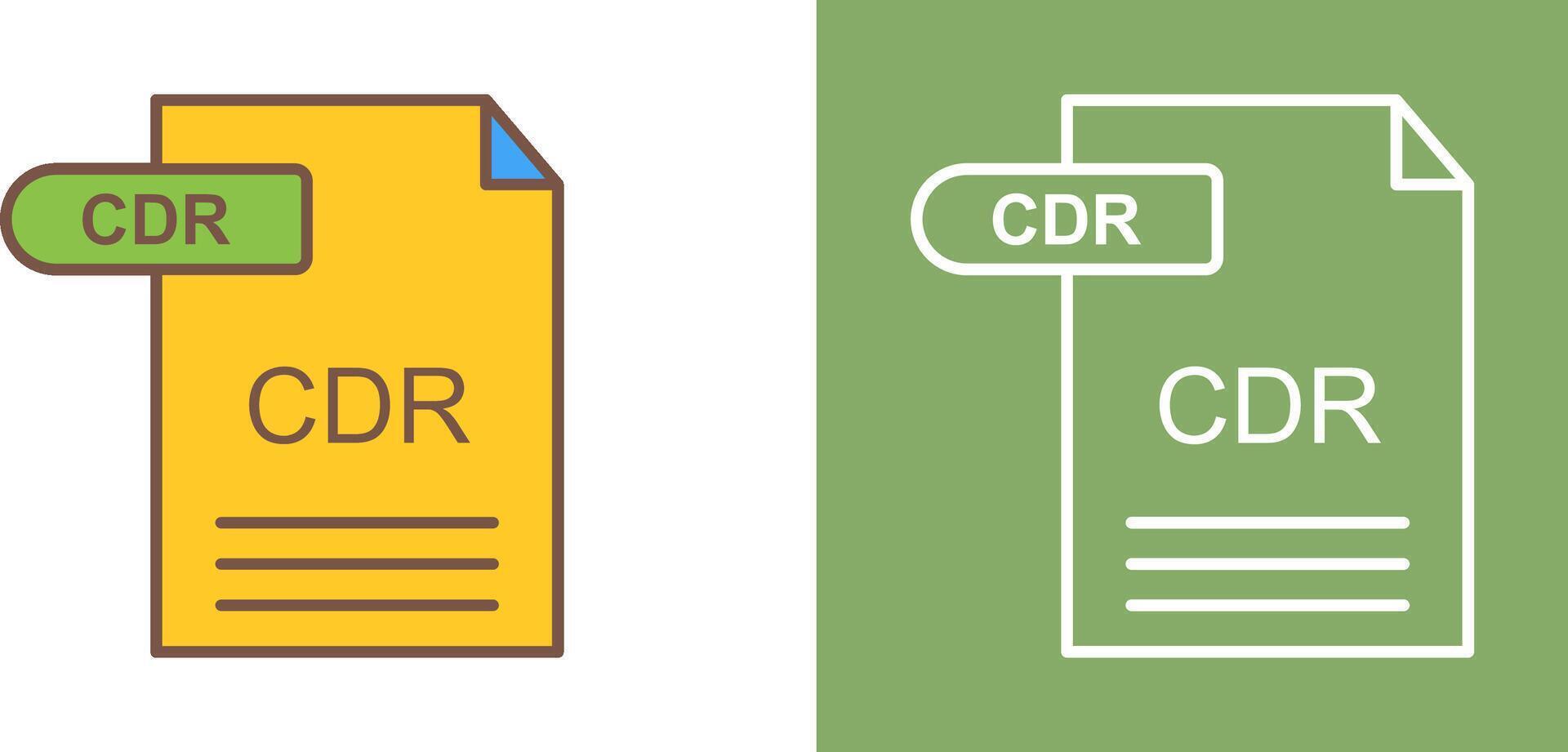 CDR Icon Design vector