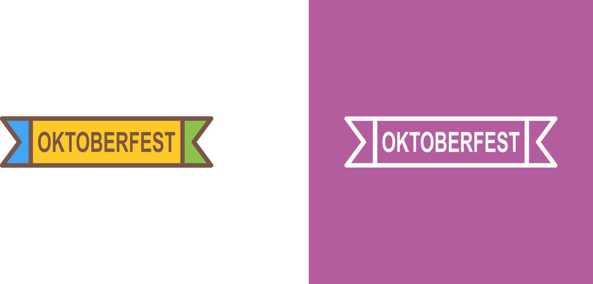 Oktoberfest Banner Icon Design vector