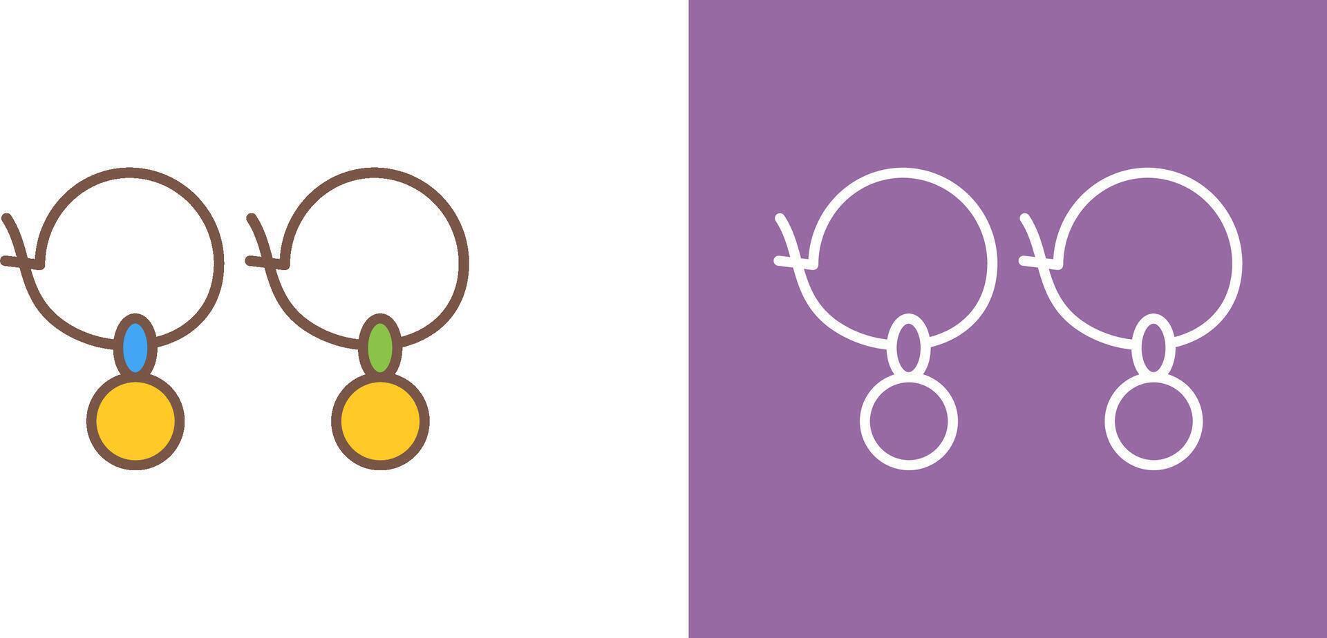 Earrings Icon Design vector