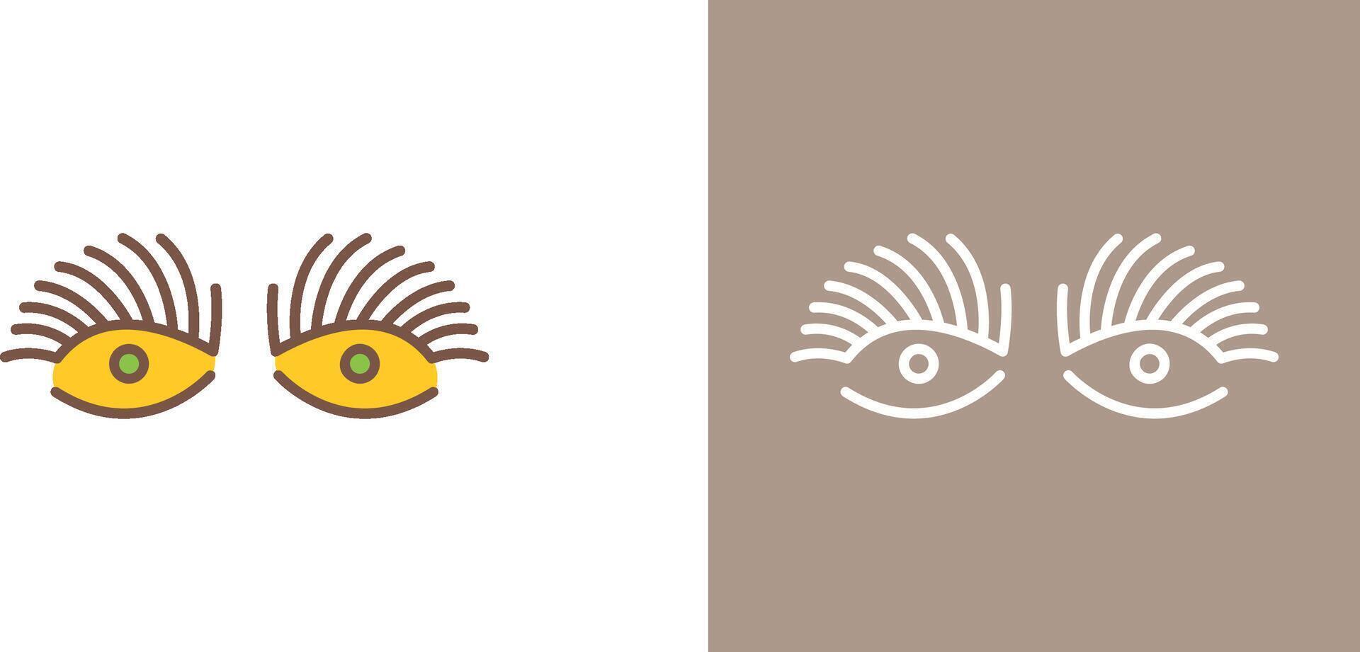 Longlashes Icon Design vector
