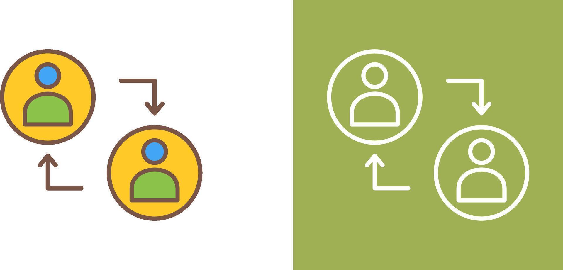 Connected Profiles Icon Design vector