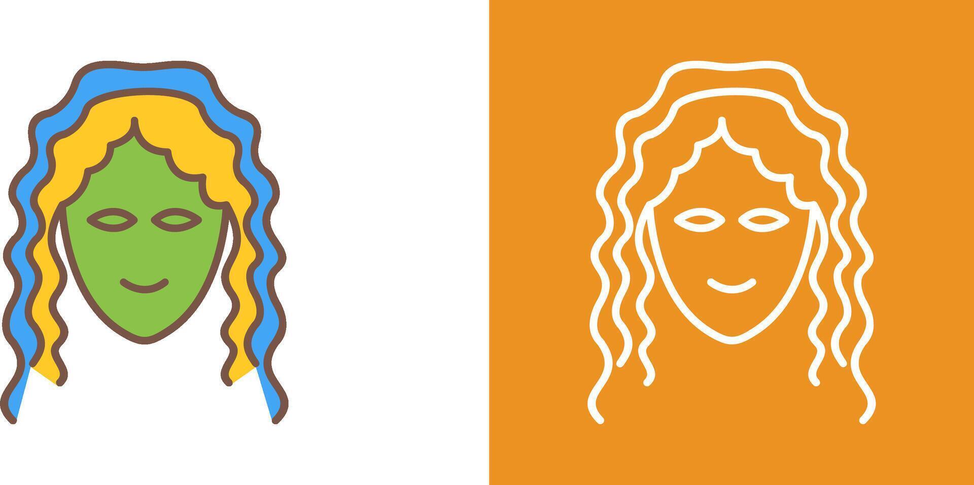 Hair Curly Icon Design vector