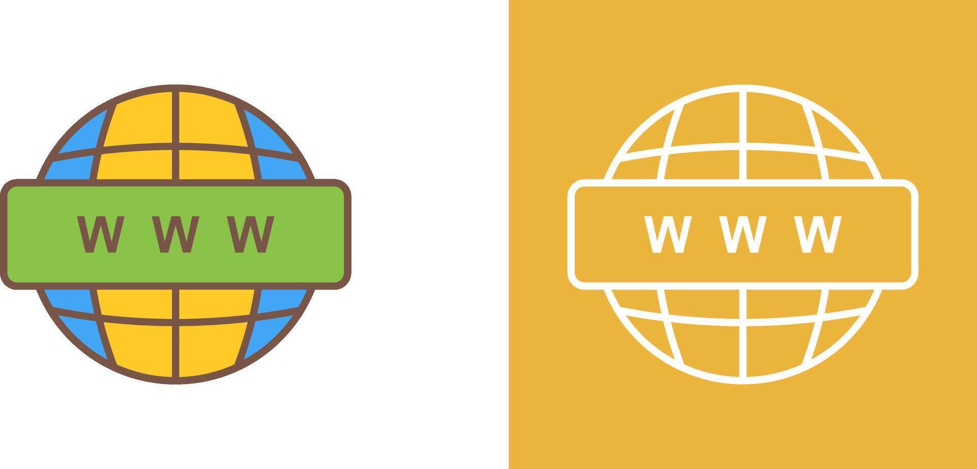 World Wide Web Icon Design vector